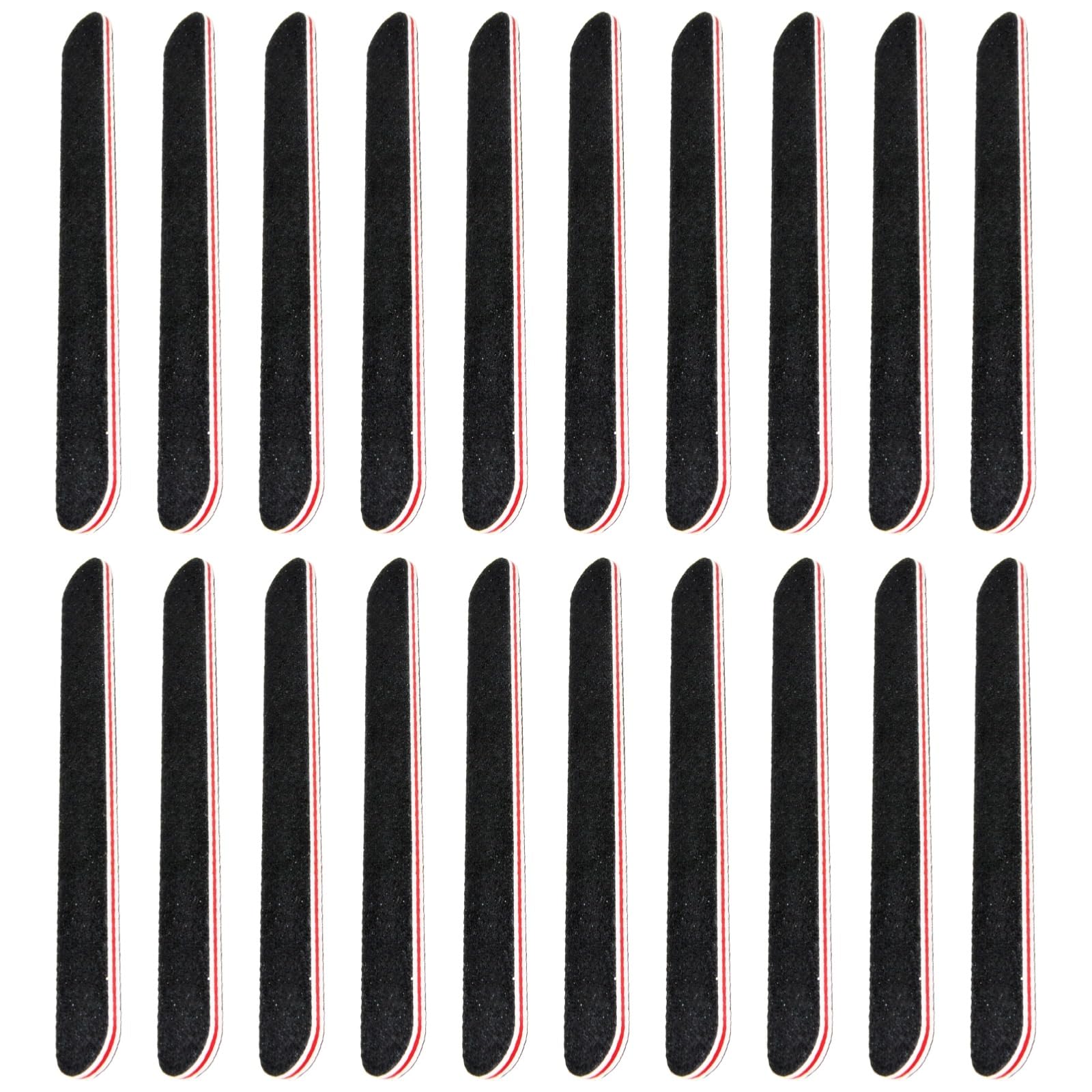 Nagelfeilen im Großpack, 7,1 Zoll, 18 cm, schwarze Nagelfeilen mit rotem Kern, doppelseitig 100/180 Grit, doppeltes Emery Board, professionelles Maniküre Pediküre Werkzeug, geeignet für Zuhause und