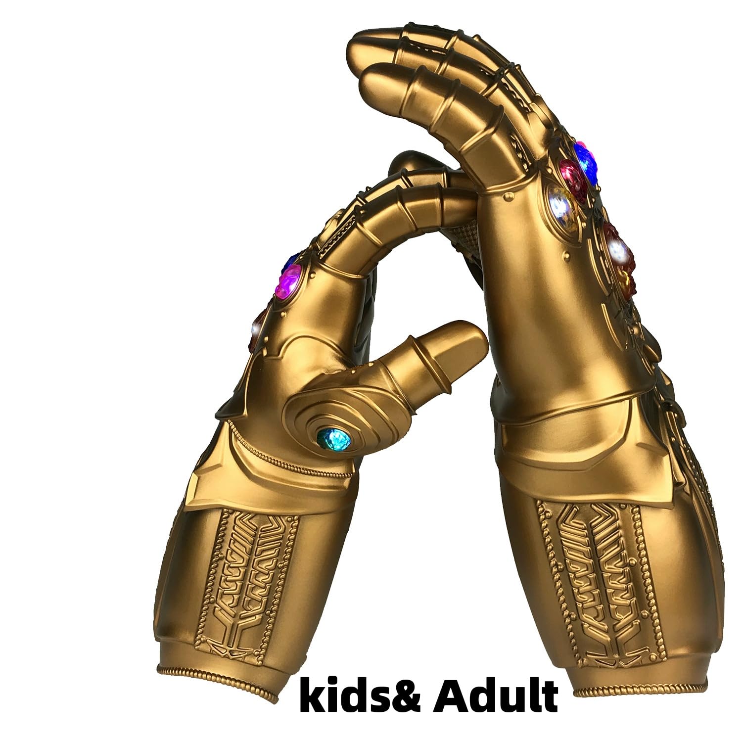 YUOYMUL Glove with LED Light Up Gloves For Cosplay Halloween, Gold - Image 4