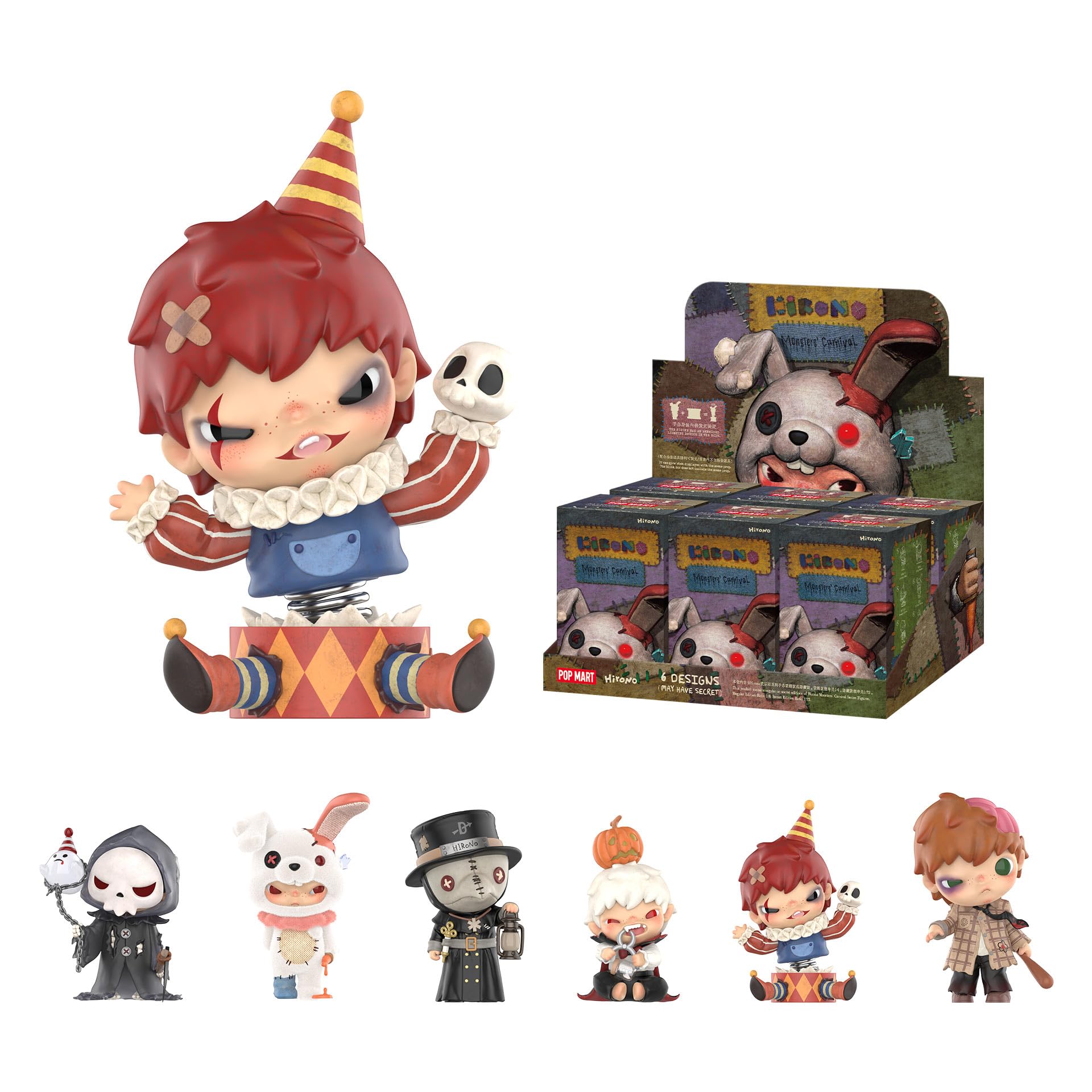 ぬいぐるみ Popmart Hirono 6 set Hirono Living Wild-Fight for Joy Plush Doll - POP MART