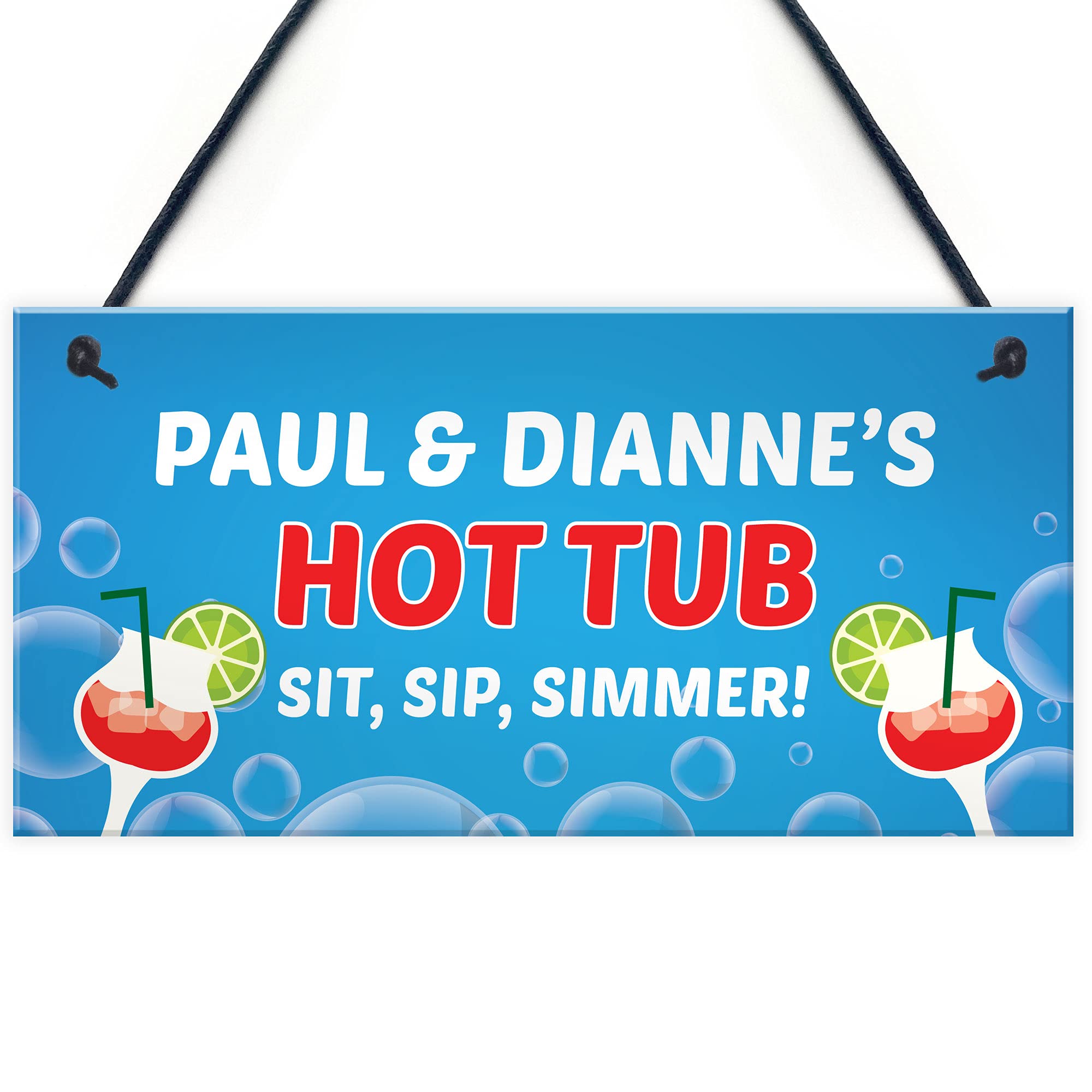 Funny Hot Tub Decor Personalised Hot Tub Sign Accessories Garden Summerhouse Sign