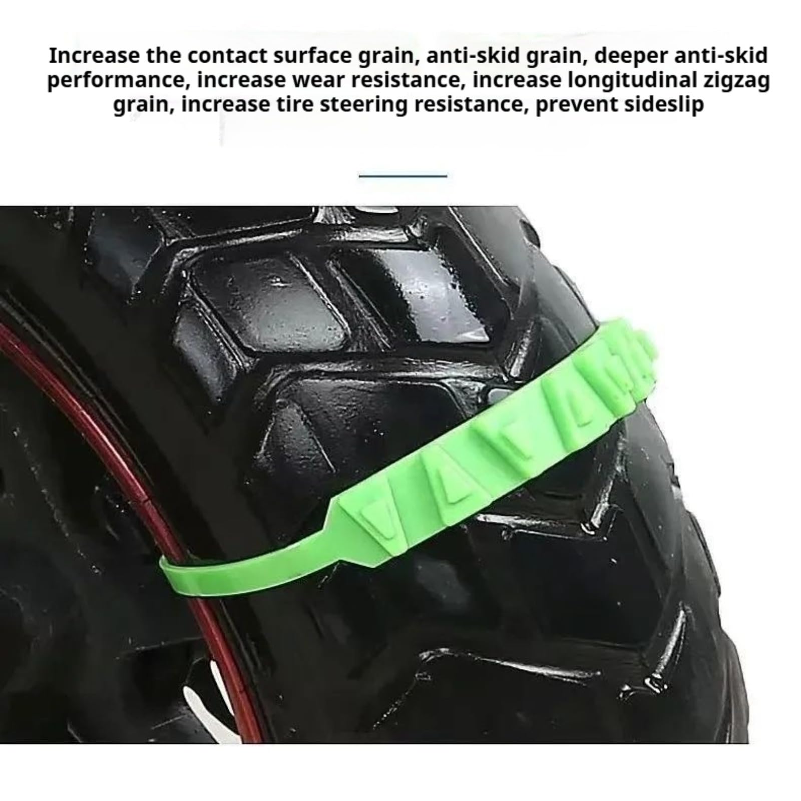 Fascette stringicavo per catene da neve, per moto e biciclette, 20 catene antiscivolo per pneumatici per neve, fascette per pneumatici da neve, impugnature per pneumatici per moto per guida