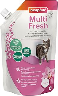 Beaphar Multi Fresh - gegen schlechte Gerüche der Katzenstreu - verlängert die Lebensdauer des Sandes - Orchideenduft - 400 g product image