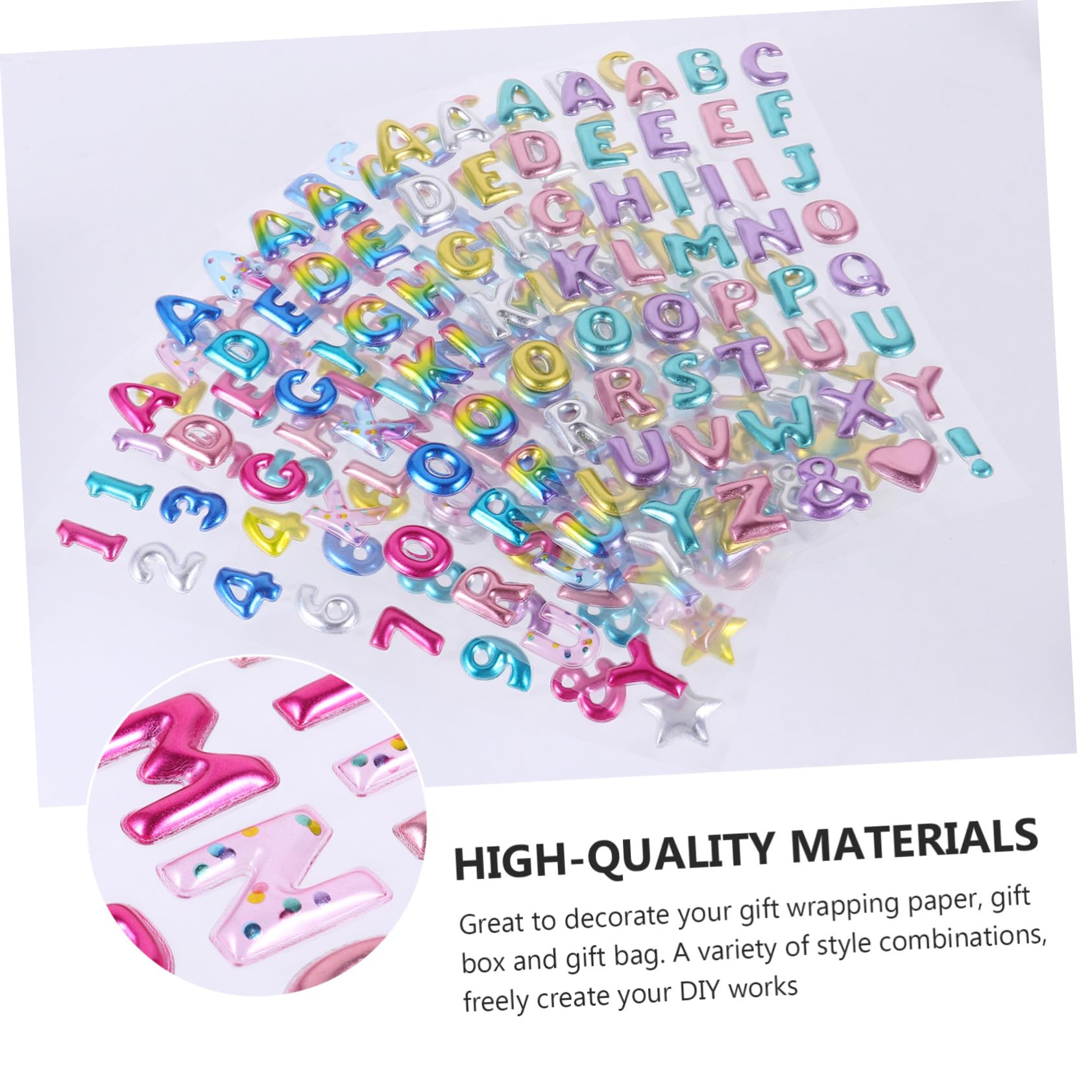VICASKY 18feuilles Autocollants Alphabet Et Chiffres Paillettes Stickers Dorés Décoratifs Pour Bricolage Et Scrapbooking Lot Pour Des Messages Personnalisés