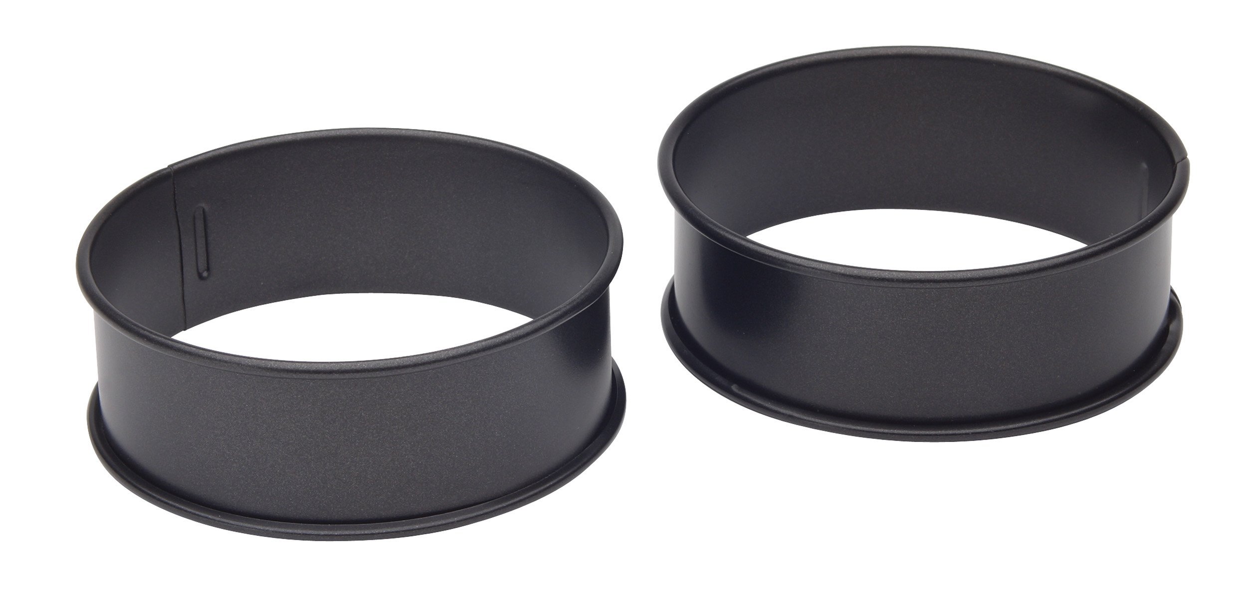 KitchenCraft Set of 2 Non-Stick Egg Rings, Metal Cookware for Frying, Poaching Eggs, Omelettes and Mini Pancakes, Easy Release Breakfast Tools, PFAS-Free