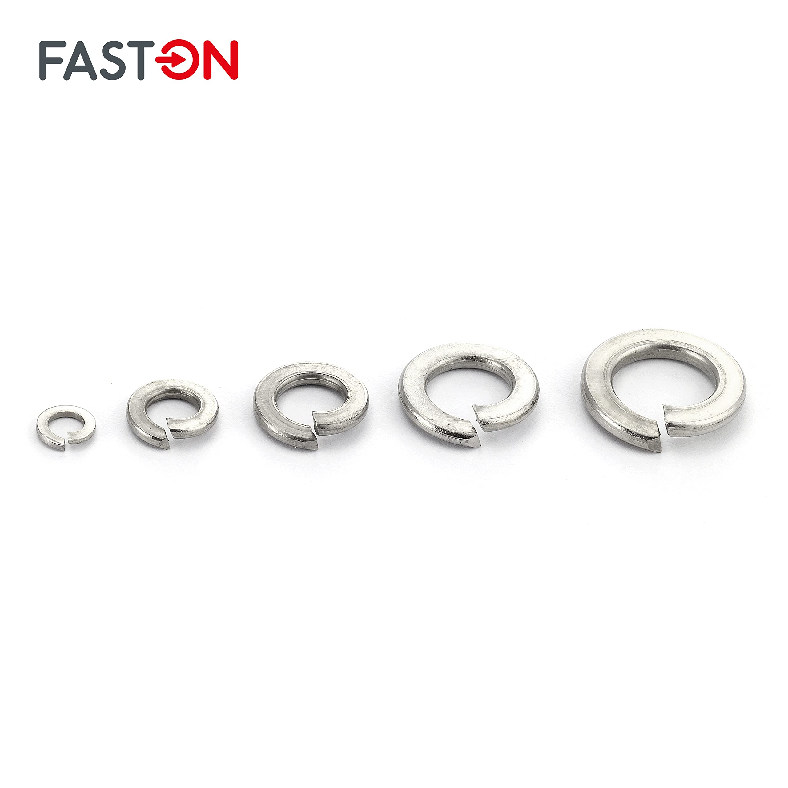 FASTON® Federscheiben M8 Edelstahl A2 V2A (500 Stück) DIN 127 Federringe Sprengringe Unterlegscheiben Beilagscheiben Sperringe Federscheibe Federring Beilagscheibe