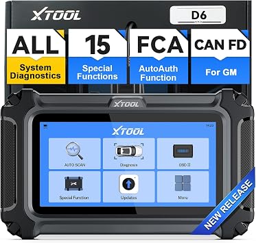 XTOOL D6 OBD2 Scanner Engine ABS SRS Transmission All System Car Scanner