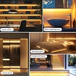 LED Strip Lights, 6ft Warm White COB Light Strip, USB Powered Dimmable 2700K, CRI92+, Flexible Cuttable for TV Backlight, Cabinet, Bedroom