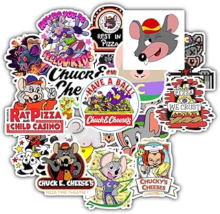 20 Pcs Stickers Packs Cheese Colorful of Decal Chuck Vinyl to Aesthetic E Sticker Waterproof for Water Bottle Laptop Computer Luggage Phone Car Skateboard Bumper