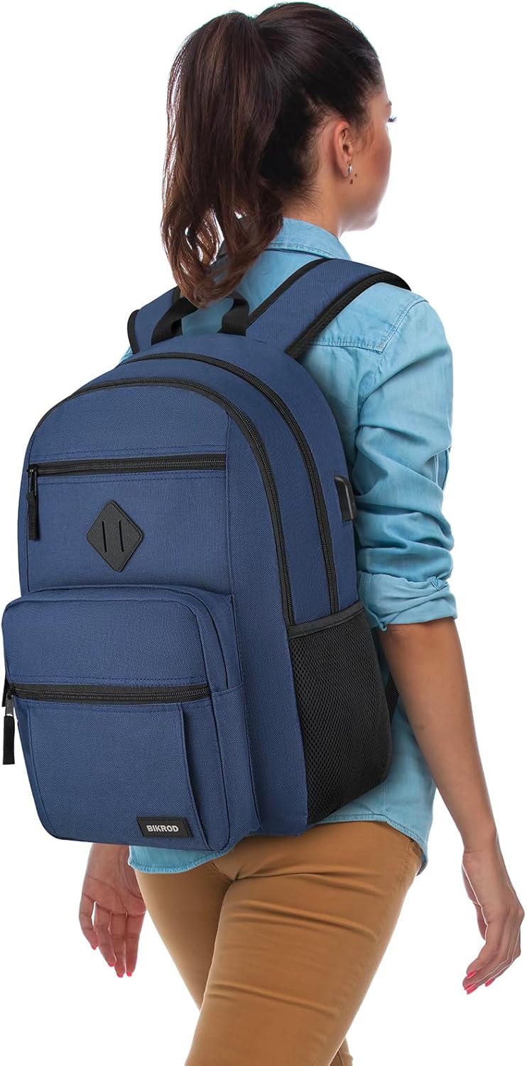 BIKROD Backpack for Boys Men, School Backpack for Teens Girls, Lightweight Casual High School Bookbag, Daily-use Travel Laptop Backpack Fits 15.6 Inch Notebook