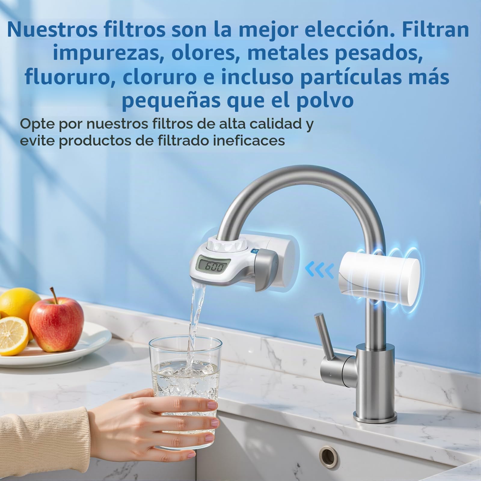 Lote de 4 cartuchos filtrantes para grifo Brita On Tap HF/V/V-MF 600 l, filtro de agua para cartucho filtrante Brita On Tap V