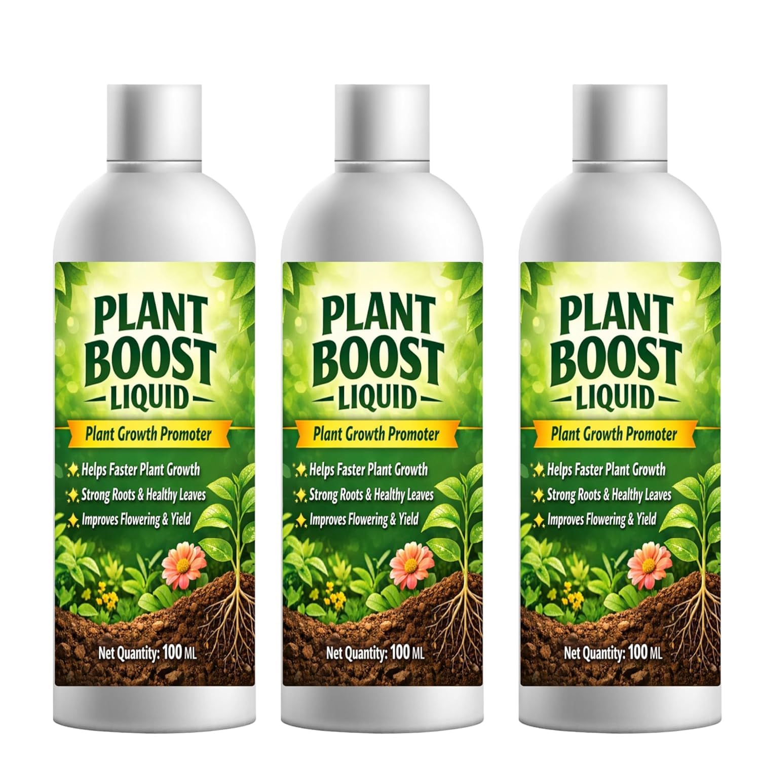 Organic Plant Boost Liquid Biofertilizer for Indoor & Outdoor Plants | Natural Plant Booster for Fast Growth, Healthy Roots & Improved Soil Nutrition | 100% Organic Formula (3)-image-21