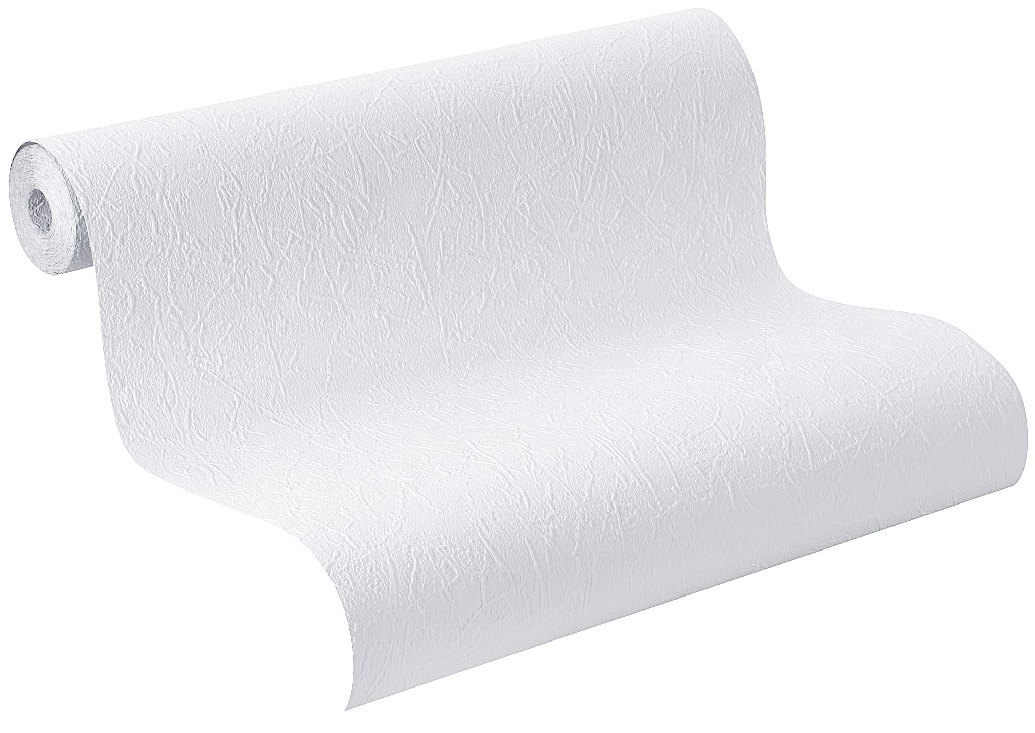 Rasch Tapeta 126933 - biała tapeta z papieru o strukturze i wyglądzie tynku - 10,05 m x 0,53 m (dł. x szer.)