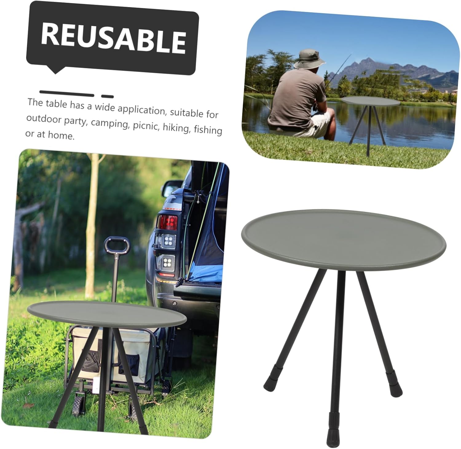 VICASKY Portable Aluminum Alloy Camping Table Lightweight Folding Camp Table for Outdoor Cooking Picnics and Backyard Use Weather Resistant Design for Easy Storage and Transport