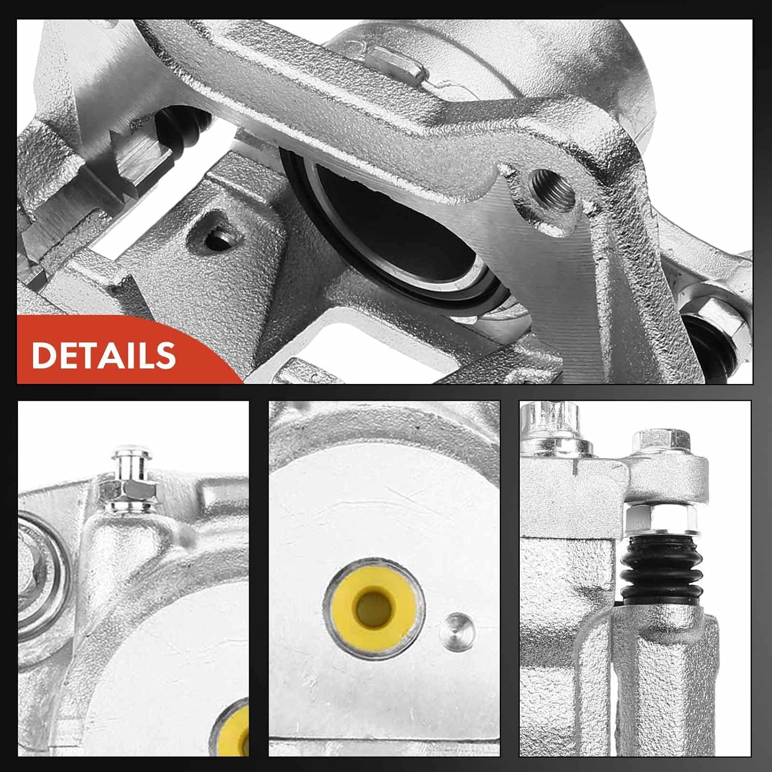 A-Premium Disc Brake Caliper Assembly with Bracket Compatible with Select Hyundai and Kia Models - Sonata 2012-2015, Optima 2011-2016, L4 2.4L - Front Driver and Passenger Side, 2-PC Set
