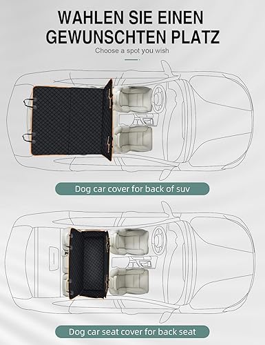 Miniatura 5 de Cubierta solar para asiento de coche para asiento trasero, impermeable, hamaca para perro, para viajes, duradera y resistente a los arañazos