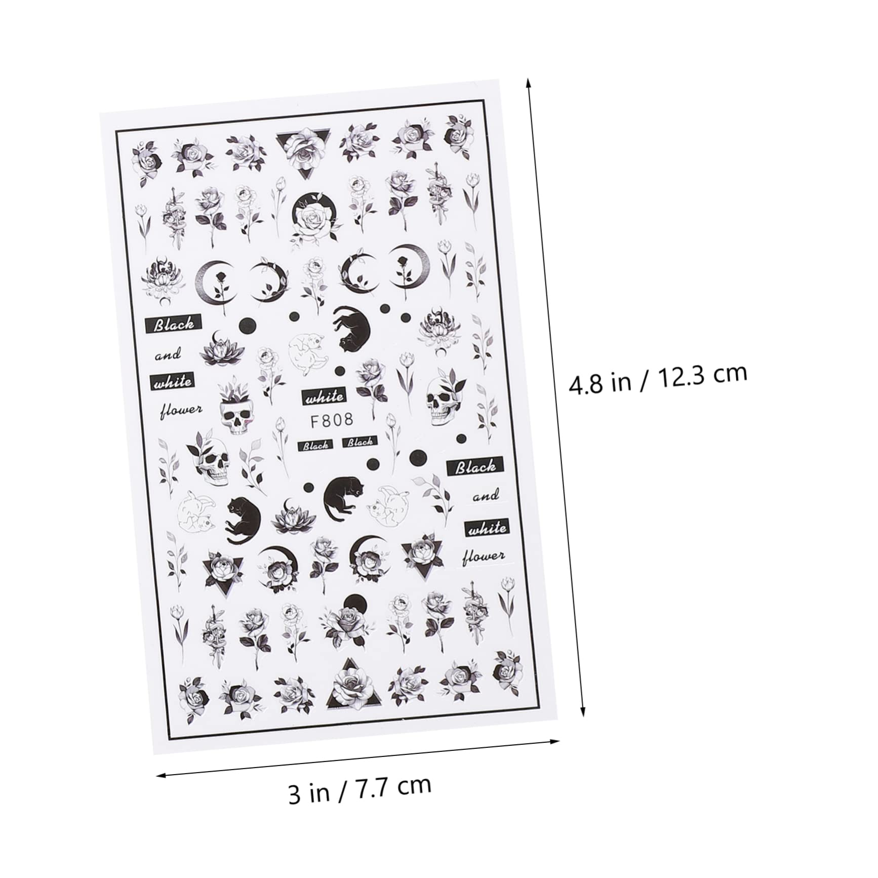 CALLARON 5 Set Adesivi Per Unghie Fiori Set Nail Art Autoadesivi Per Decorazioni Unghie Design E Sicuro E Accessori Creativi 10 Fogli*5
