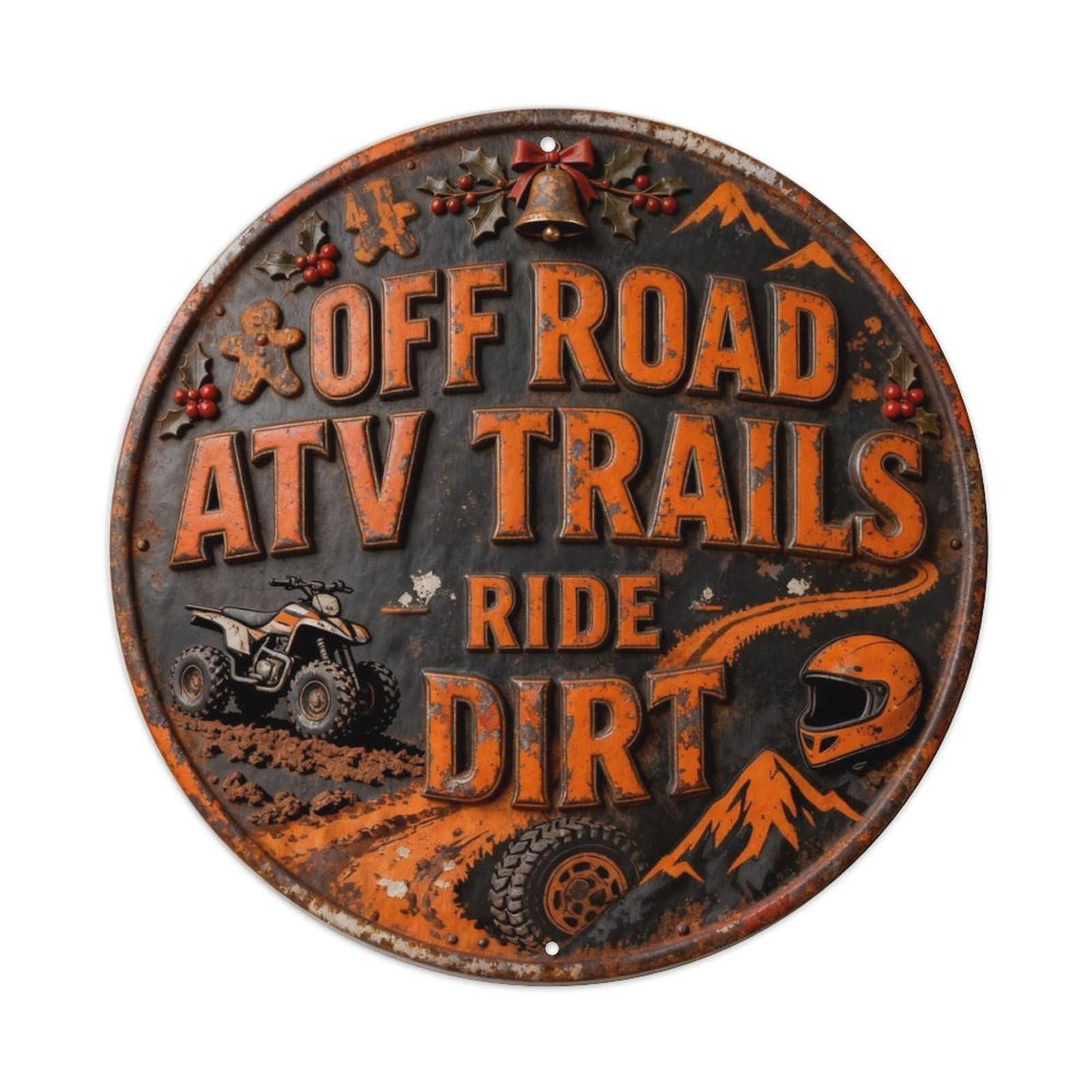 OFF ROAD ATV TRAILS RIDE DIRT Metal Tin Sign Plaque