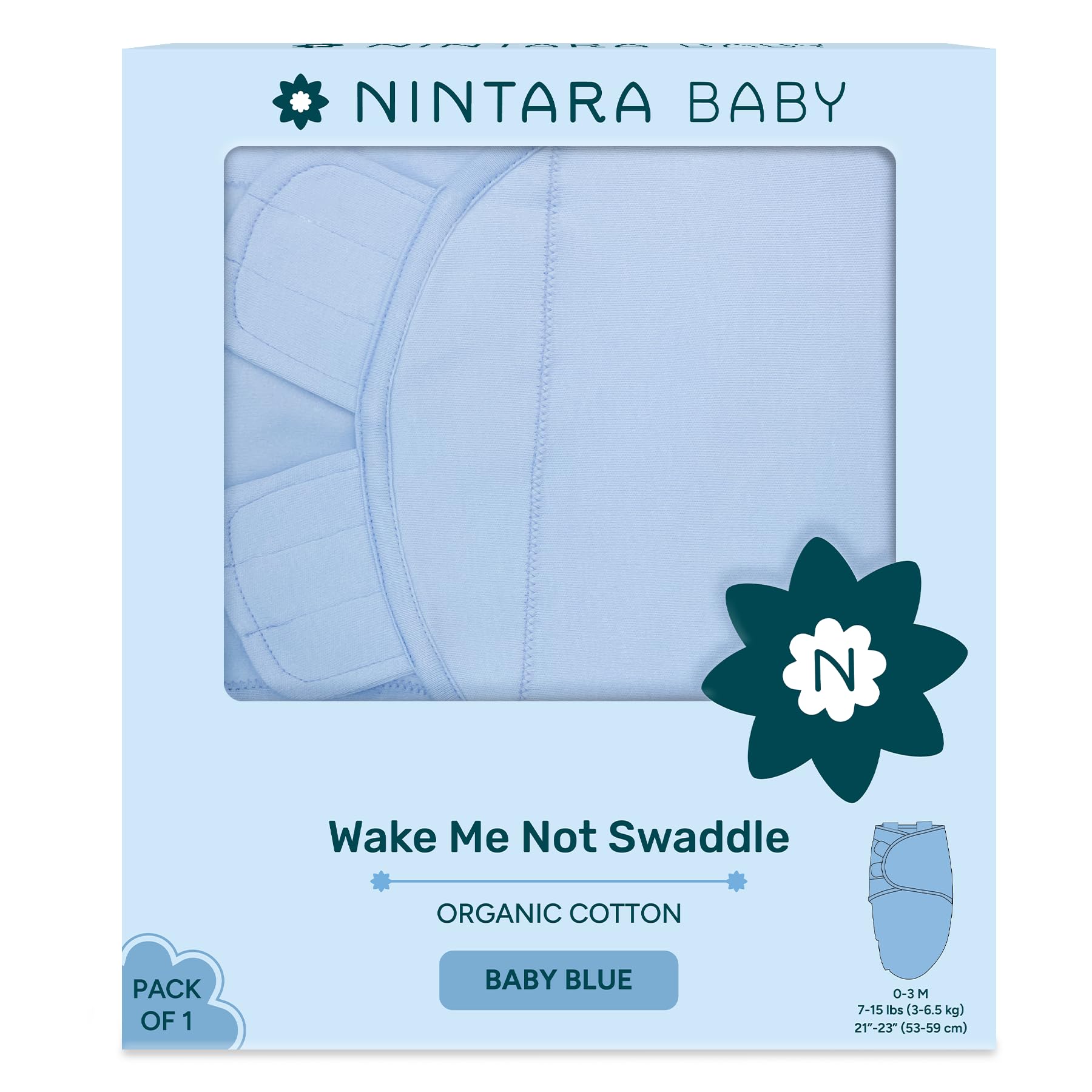 Swaddle Wrap – Premium Organic Cotton, Wake Me Not Swaddle with Baby-Safe Velcro, Ultra-Soft & Snug Newborn Sleep Sack, Breathable Swaddling Blanket, Gift for Infant 0-3 Months-image-5