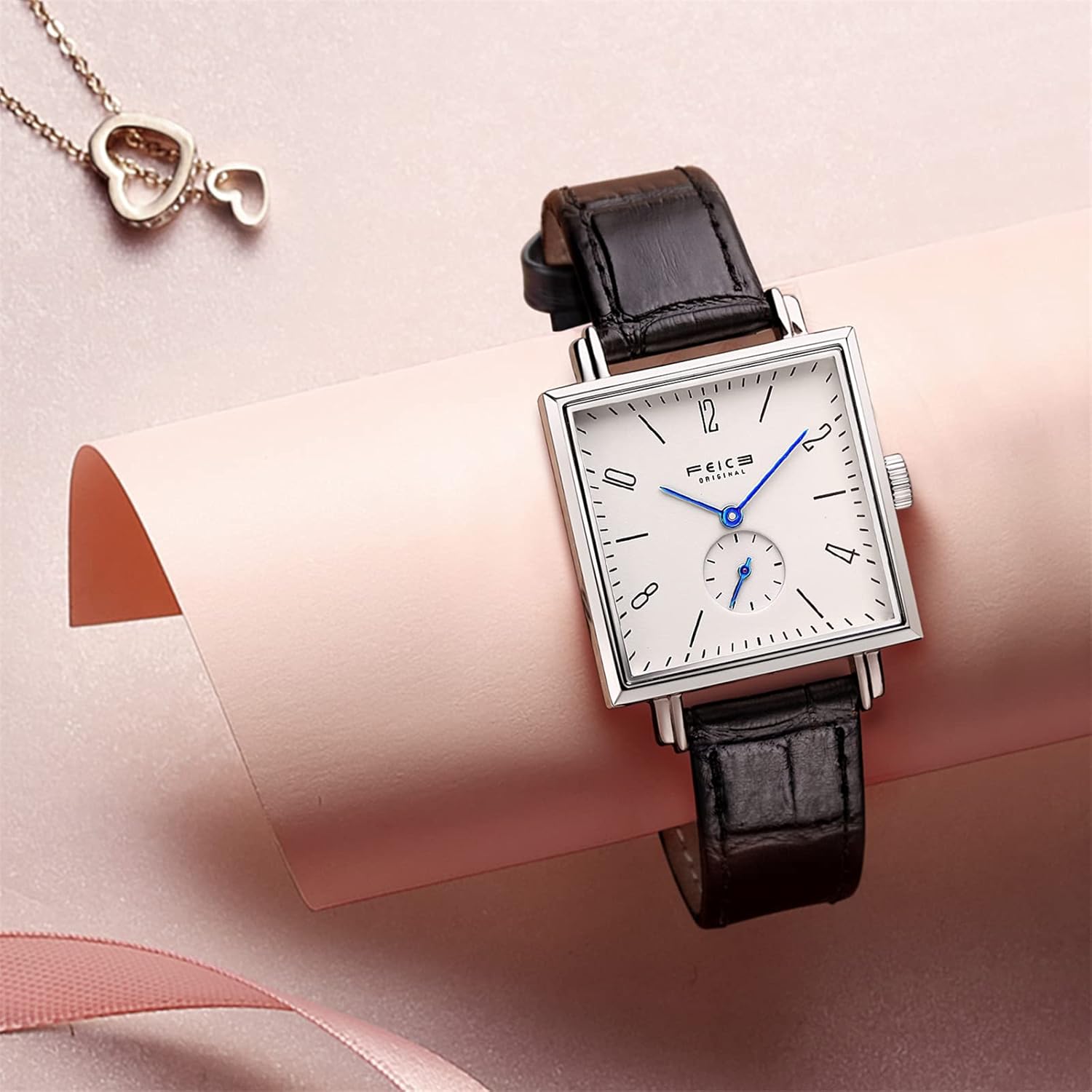 FEICE Orologio al Quarzo Donna Orologio Quadrato Bauhaus Orologio Analogico da Moda FG301 FEICE Orologio al Quarzo Donna Orologio Quadrato Bauhaus Orologio Analogico da Moda FG301