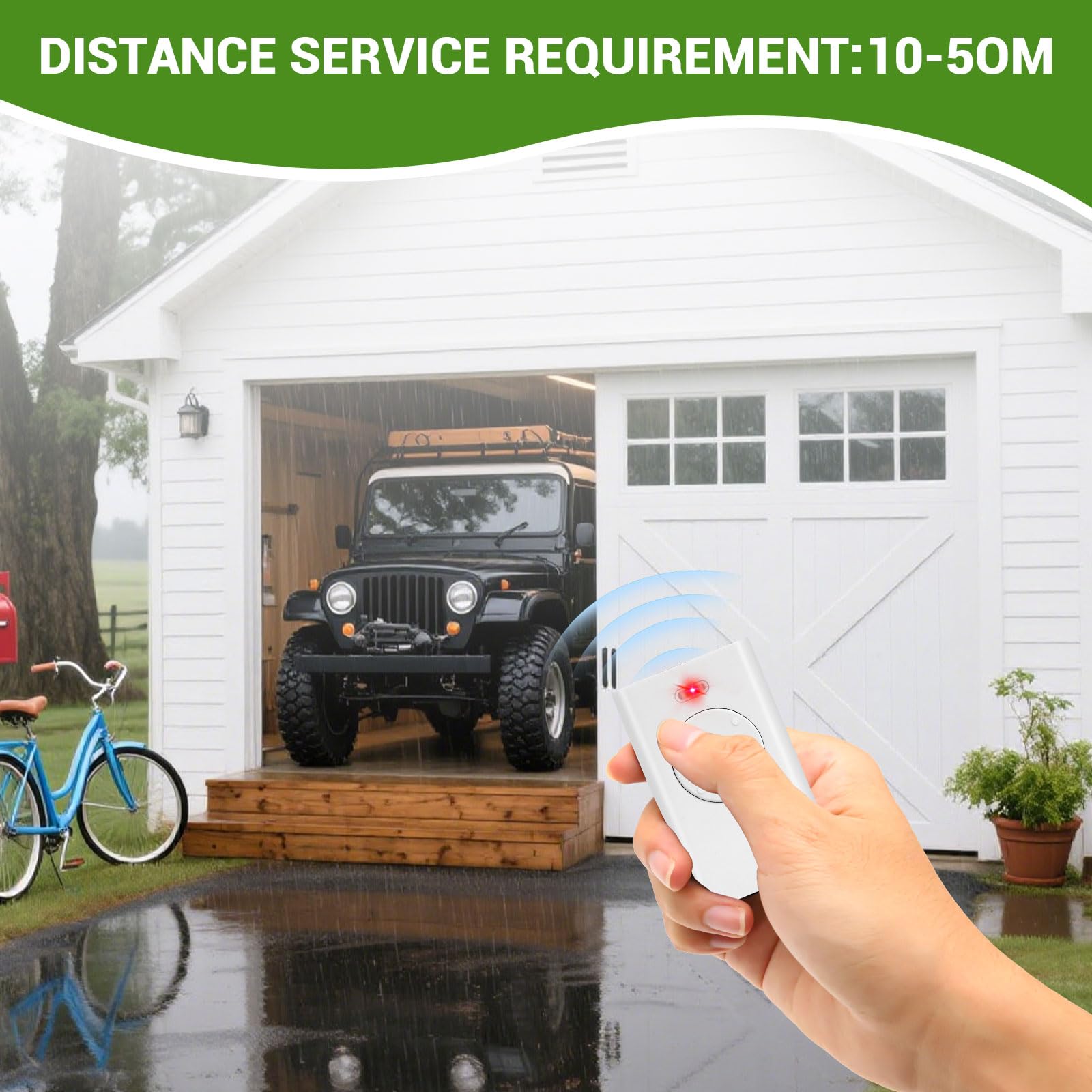 2Pz Telecomando per cancello compatibile con FAAC XT2 433 SLH LR – 433,92 MHz, 2 canali, colore bianco – Sostituzione per automazione cancelli garage