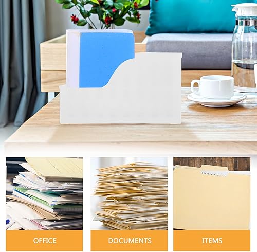 Miniatura 6 de ABOOFAN 3 cajas transparentes para organizar documentos, estante de almacenamiento de escritorio de plástico, multiusos, para oficina, estudio,