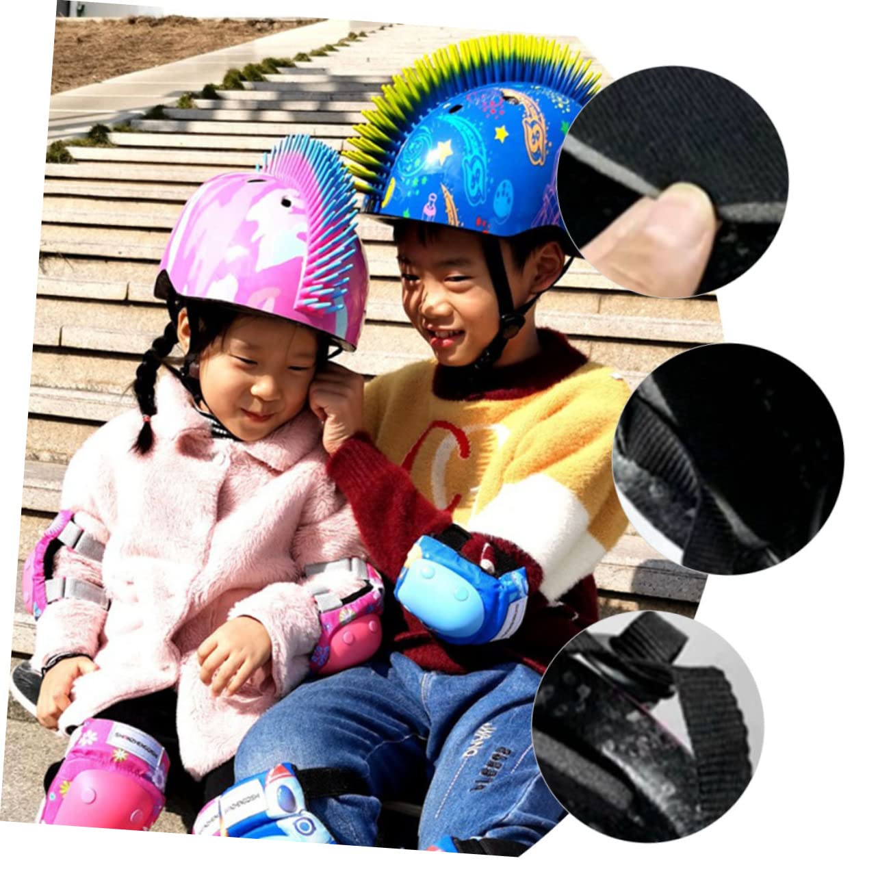 TOYANDONA Casco de Bicicleta para Niñas Protección Multideporte con Ventilado para Patinaje y Skate