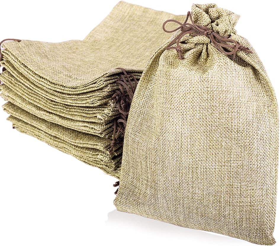 Amazon.com: 20 Pieces Burlap Bags with Drawstring, 5.4x3.7 inch Burlap ...