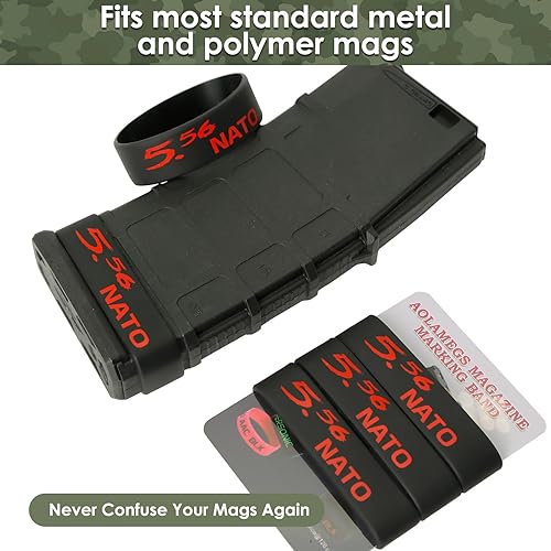 Miniatura 7 de Aolamegs Paquete de 510 bandas para revistas, 5.56 OTAN, 300 apagones, 300 Subsonic, .223 Remington, .308 Winchester, 7.62 x 39, bandas de silicona