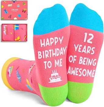 Zmart Birthday Gifts Idea for Girl - Preteen Socks for Kids Girl Age 8-12, Pink