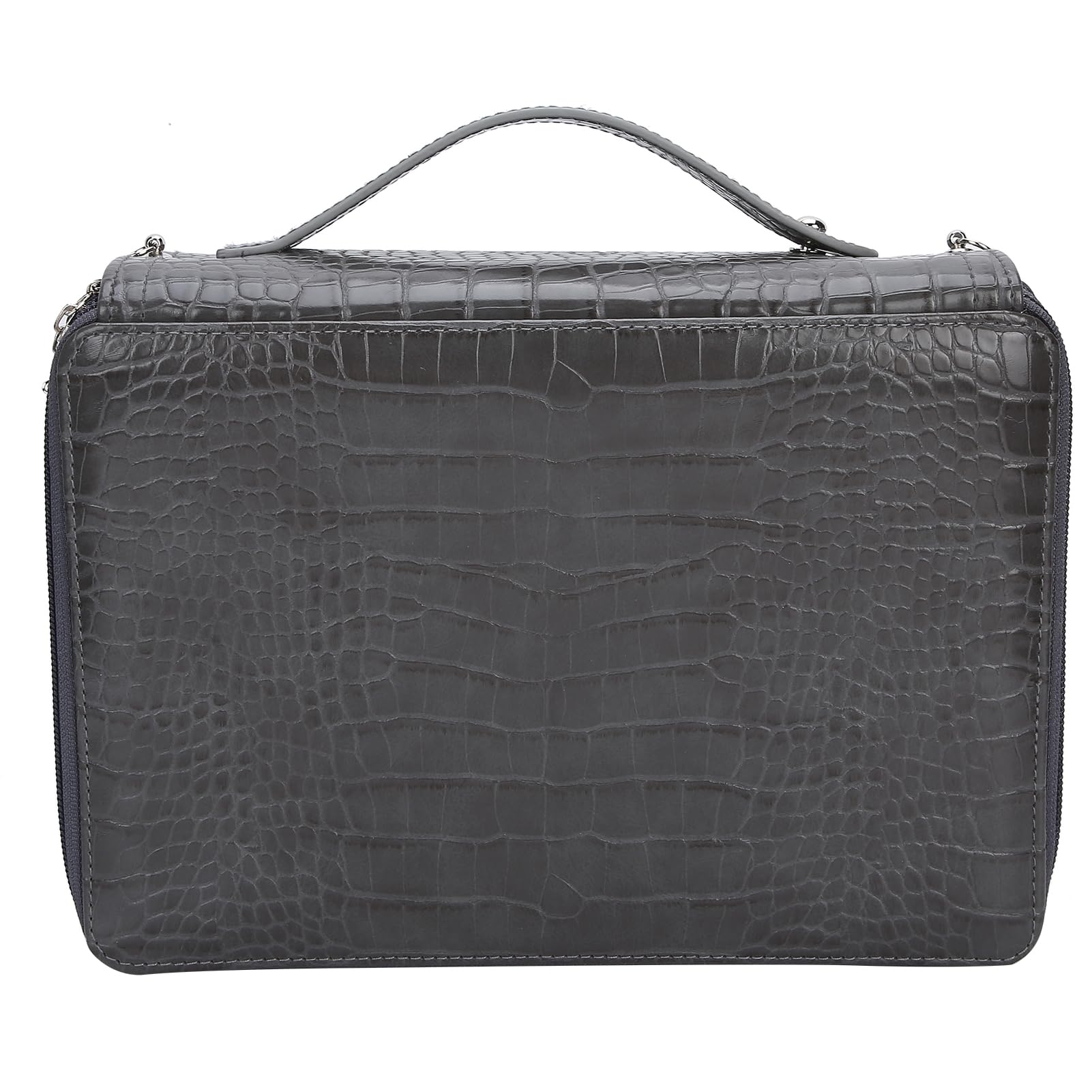 trousse à crayons colorée, 252 trous, grande capacité, stylo de peinture artistique, sac de rangement Portable en PU (Gray)