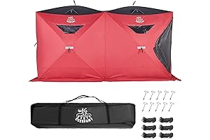 DEERFAMY Ice Fishing Shelter for up to 8 People - Pop Up...