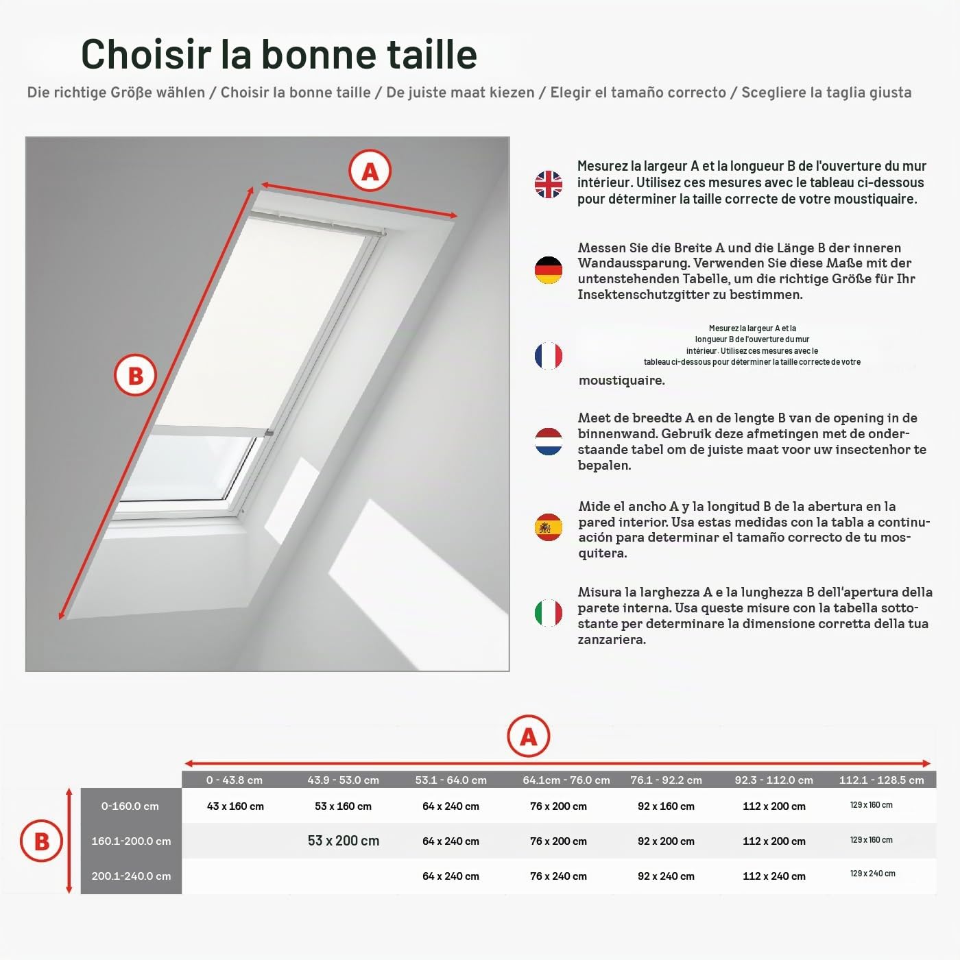 VELUX ZIL PK25 0000SWL Store moustiquaire, original, compatible avec une découpe de toit de 761 à 922 mm de largeur et de 0 à 1600 mm de longueur