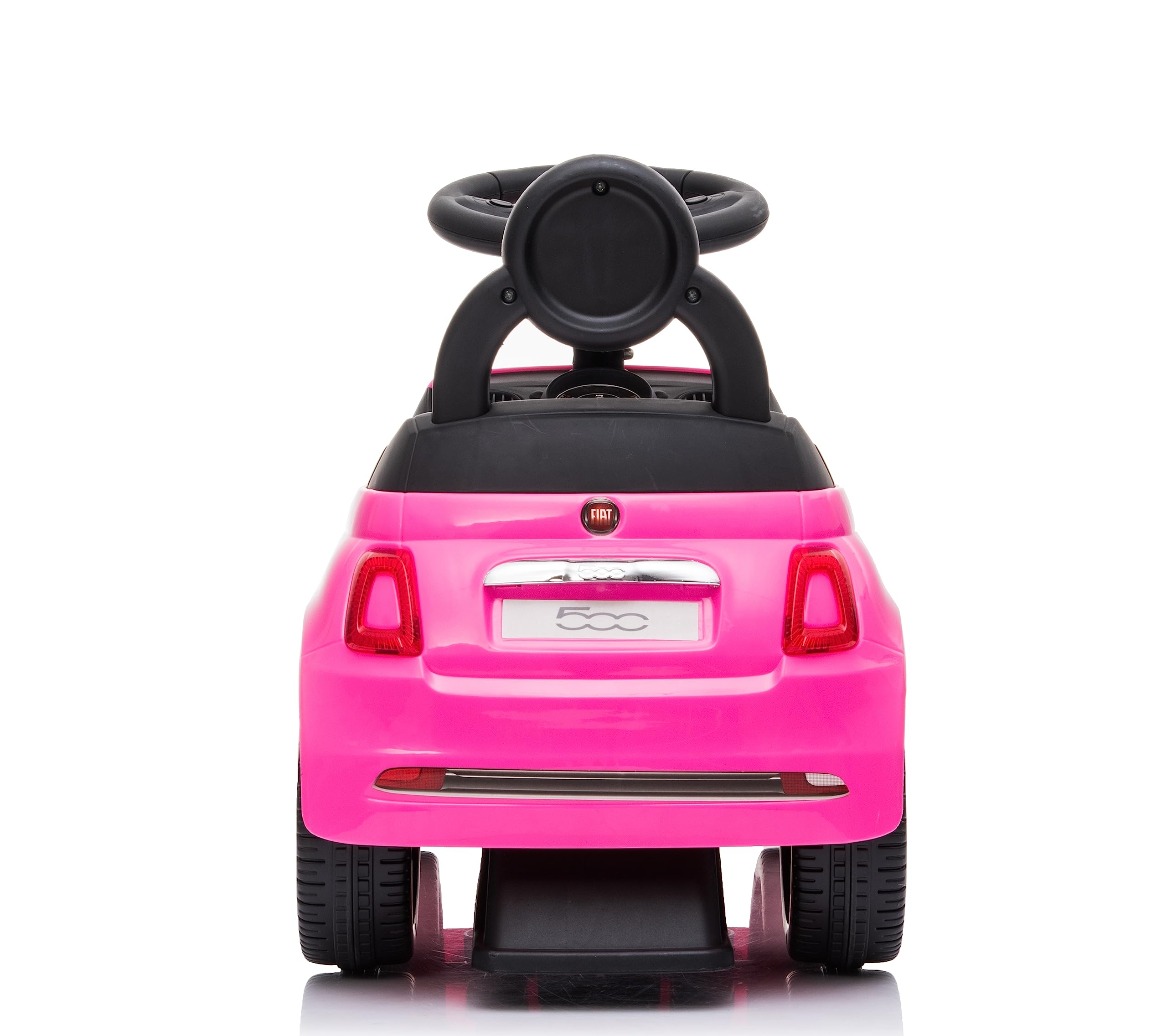 Primi Passi Macchinina Cavalcabile Fiat 500 per Bambini da 12 a 36 Mesi con Suoni e Clacson Sistema Antiribaltamento Vano Portaoggetti Schienale Gioco per Imparare a Camminare (Rosa)