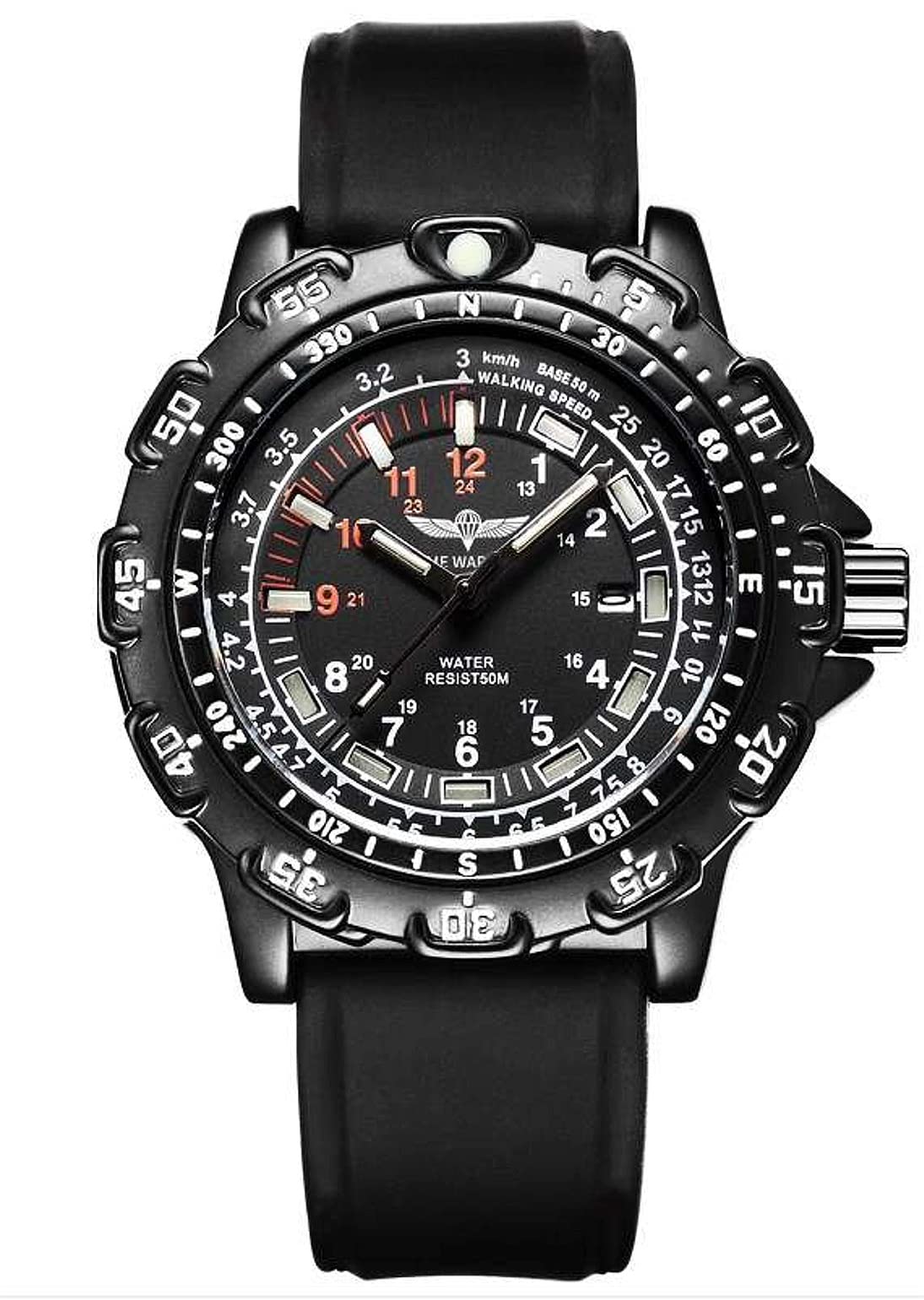 Military Special Forces Watch (Silicone Black Band)