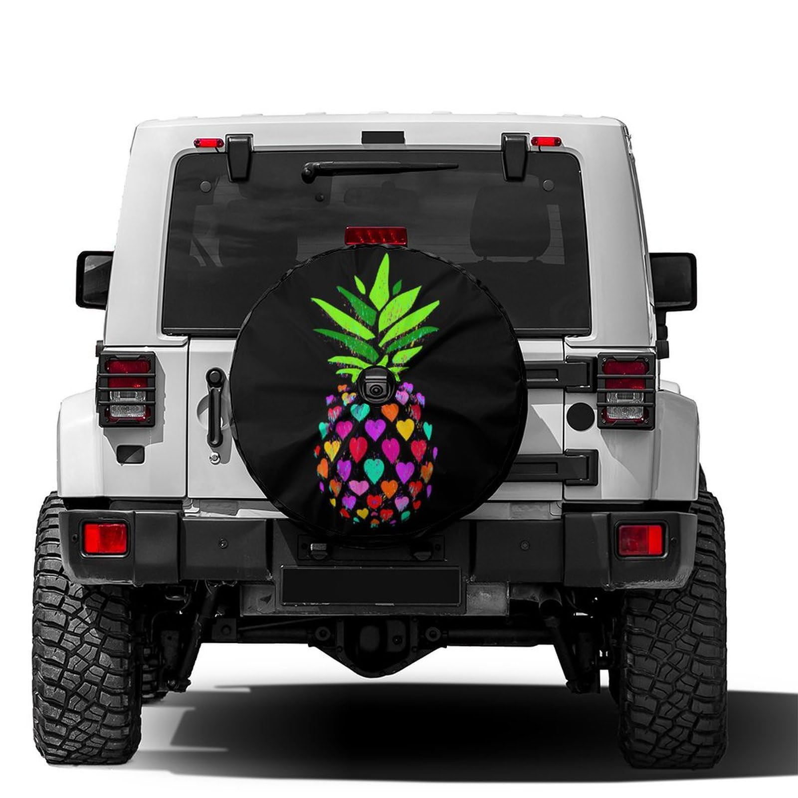 Dujiea Military Tactical Star Spare Tire Cover with Backup Camera Hole, Universal Wheel Tire Cover Tire Protectors for Jeep Trailer RV Van SUV Truck Camper and Many Vehicle 17inch — view 22