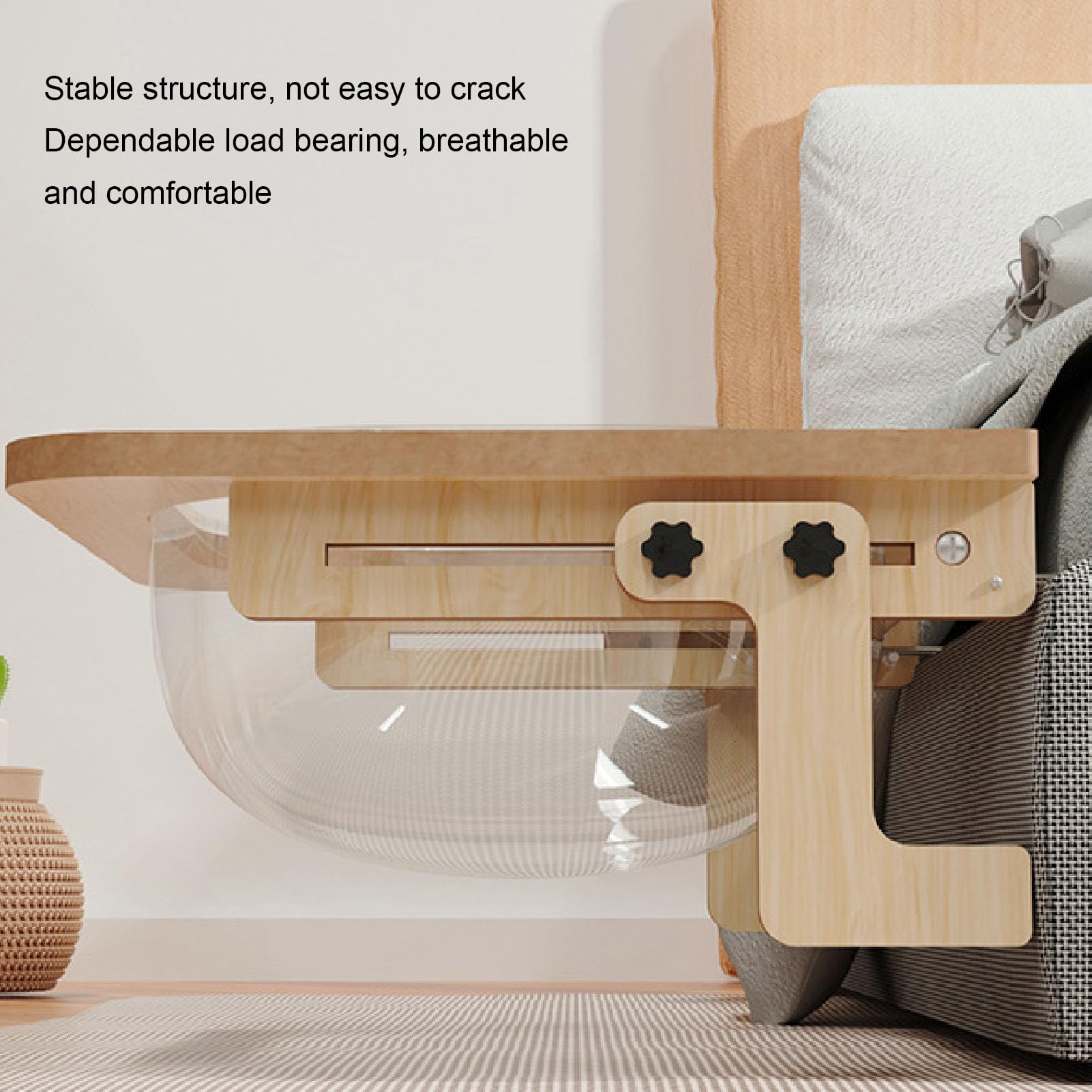 Cama Colgante Transparente para Gatos, Hamaca Transparente para Ventana para Gatos, Juego de Muebles de Pared para Que Ahorra Espacio con Estructura Estable, Asiento de Ventana con Cápsula