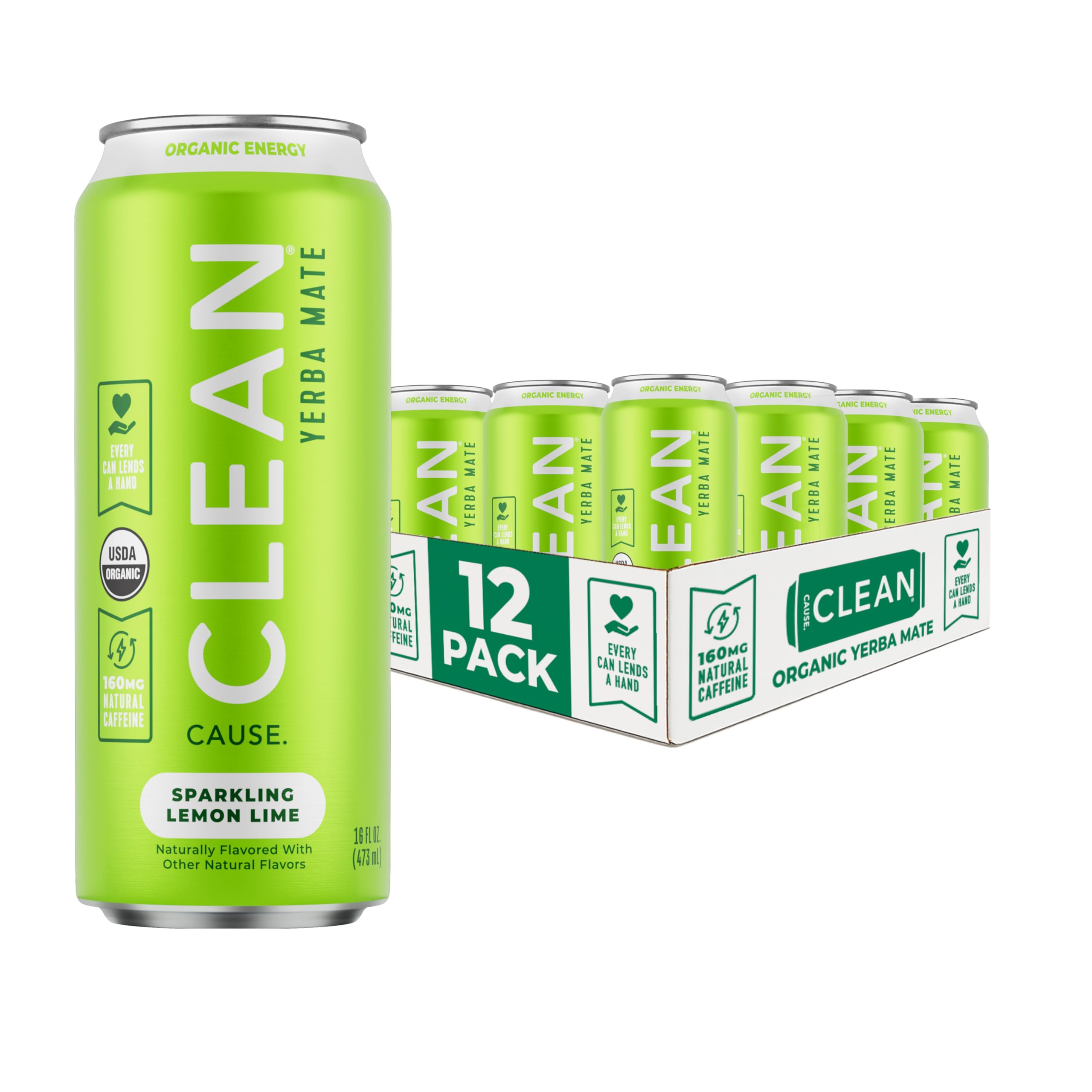 Amazon.com: CLEAN Cause Low Calorie Lemon Lime Yerba Mate Tea