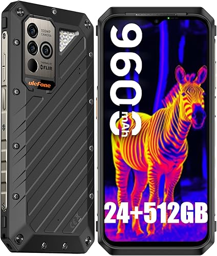 Ulefone Power Armor 18T Ultra 5G teléfonos resistentes, cámara térmica de imagen, 24 GB (12+12) + 512 GB MTK Dimensity 7050, cámara de 108 MP, 9600