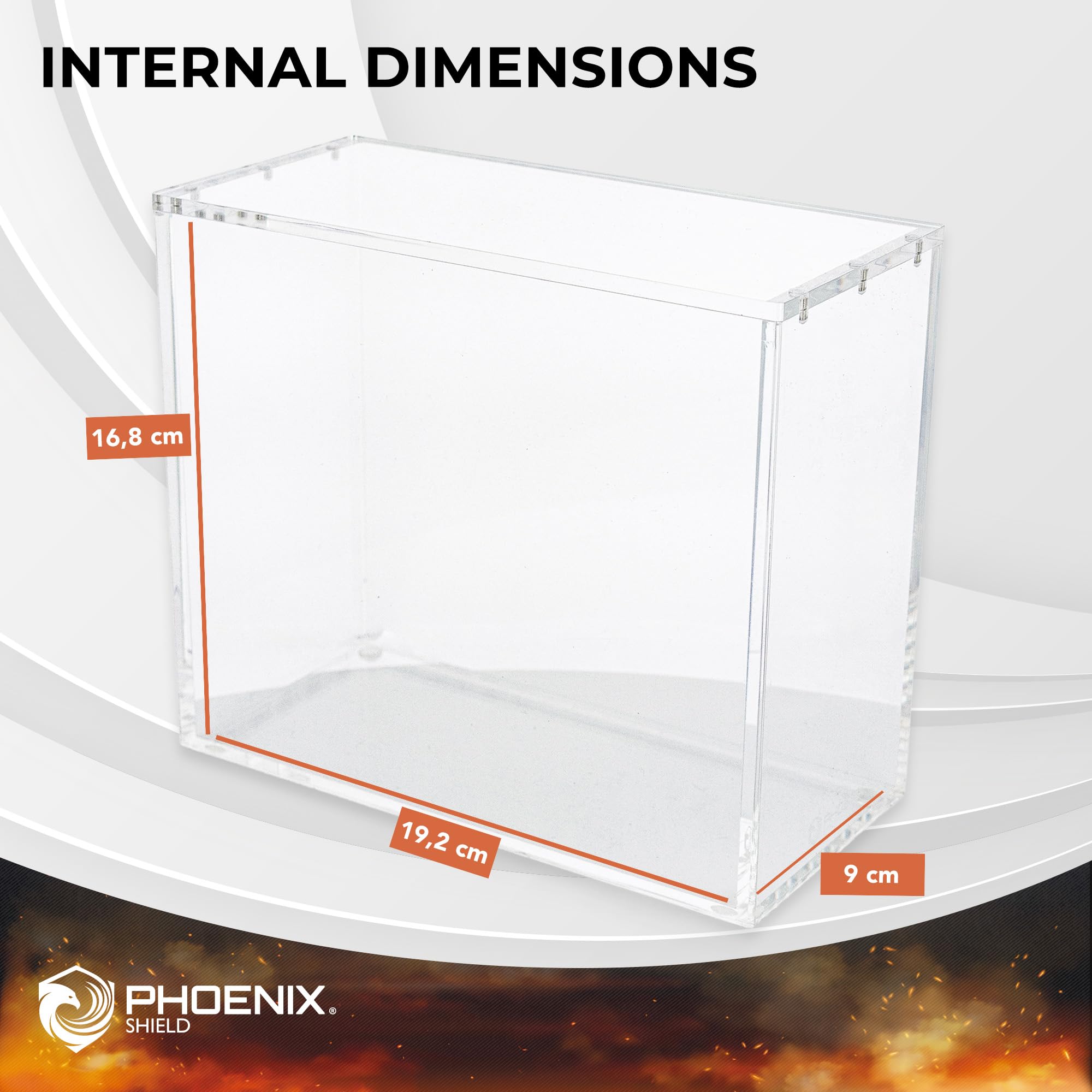 PHOENIX SHIELD | Boîte Acrylique ETB avec Couvercle - Protection pour Display - 69002