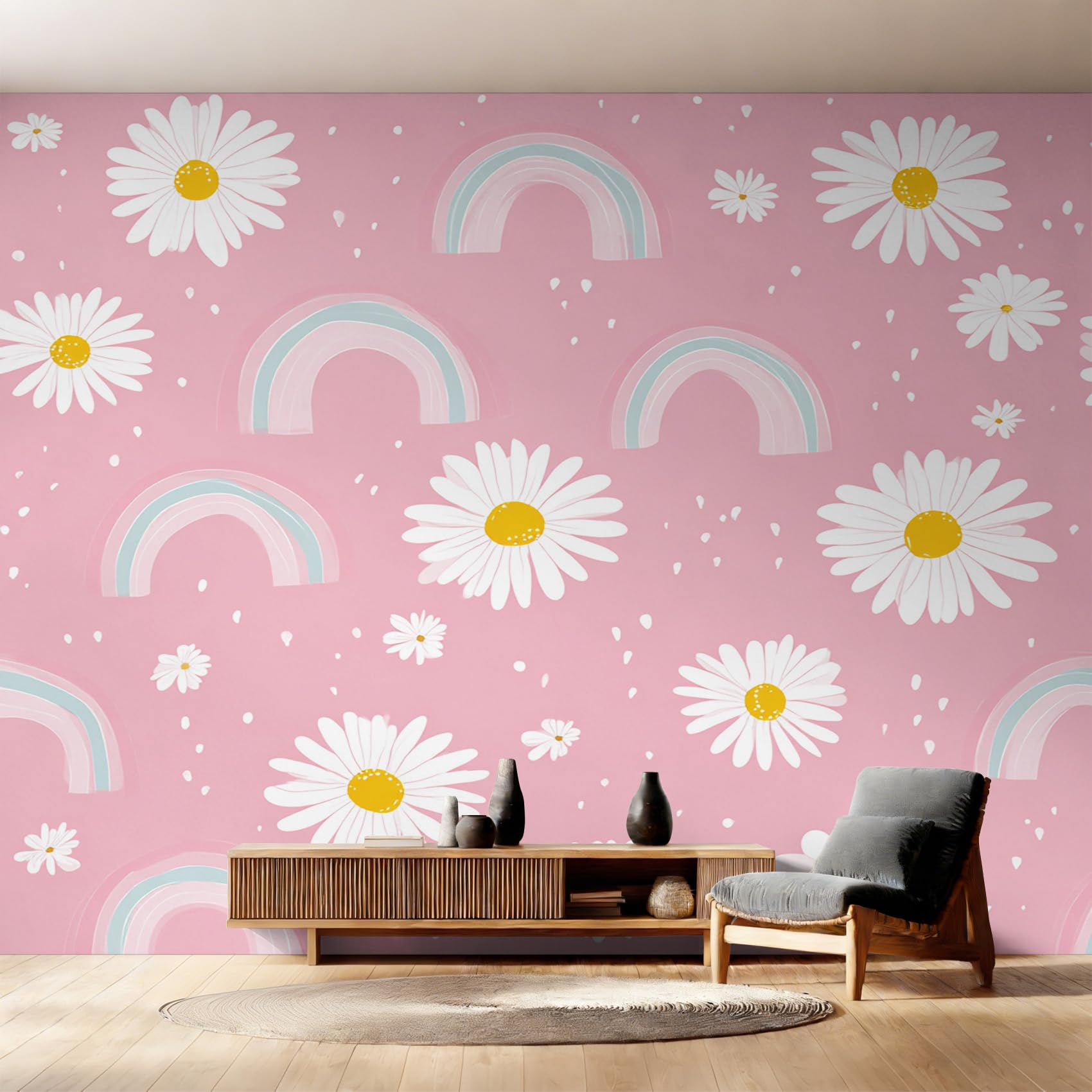 Fresque murale intissé haut de gamme papier peint panoramique fleurs