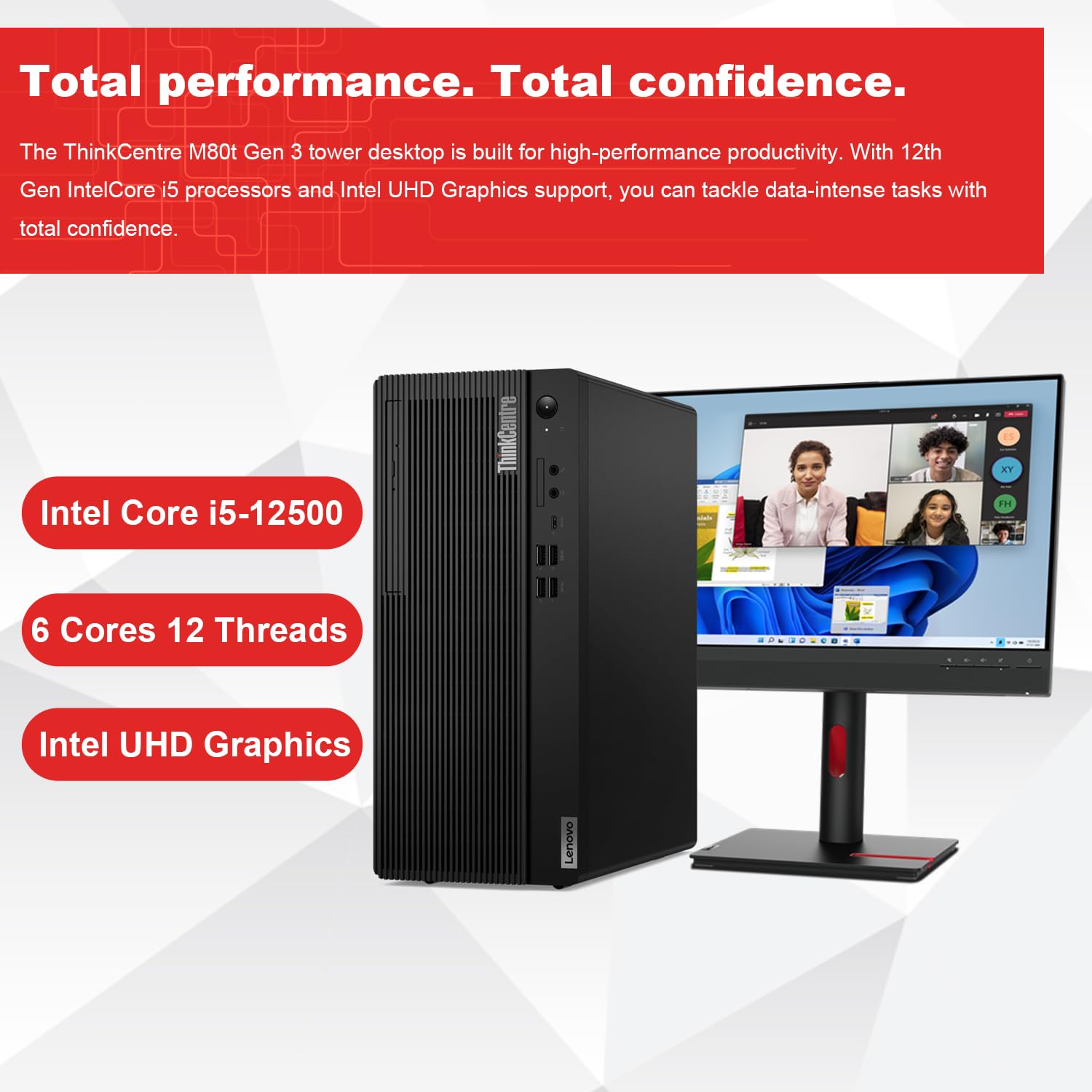 Amazon.com: Lenovo ThinkCentre M80t Gen 3 Business Desktop, Intel