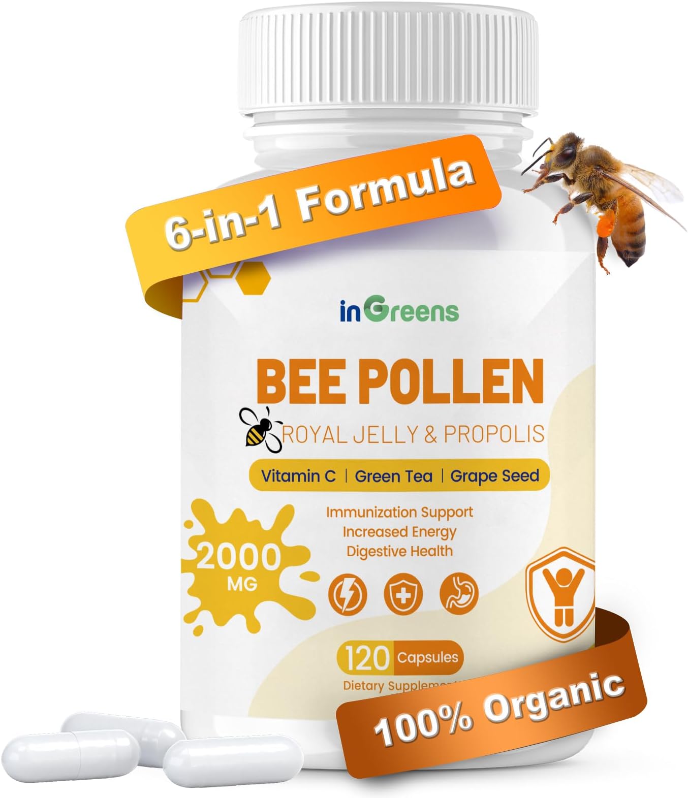 Amazon.com: NOW FOODS Crd Bee Pollen, 100 Count : Health & Household