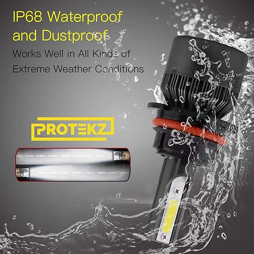 Miniatura 3 de Protekz Kit de faros delanteros LED 6000K blanco 120W 30000LM todo en uno H1 H4 H7 H11 H13 9005 9006 9007 9004 9012 5202 H8 H9 H3 880 881 893