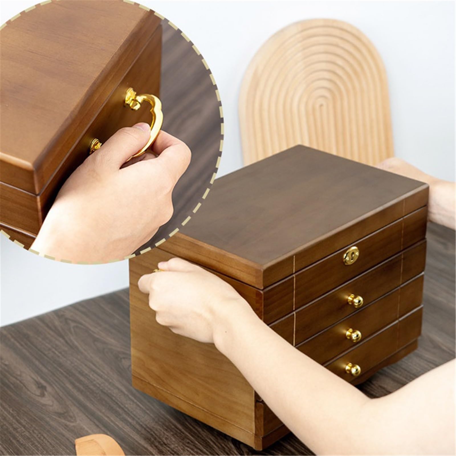 Schmuckständer Luxus-Schmuckkästchen aus Holz for Halsketten