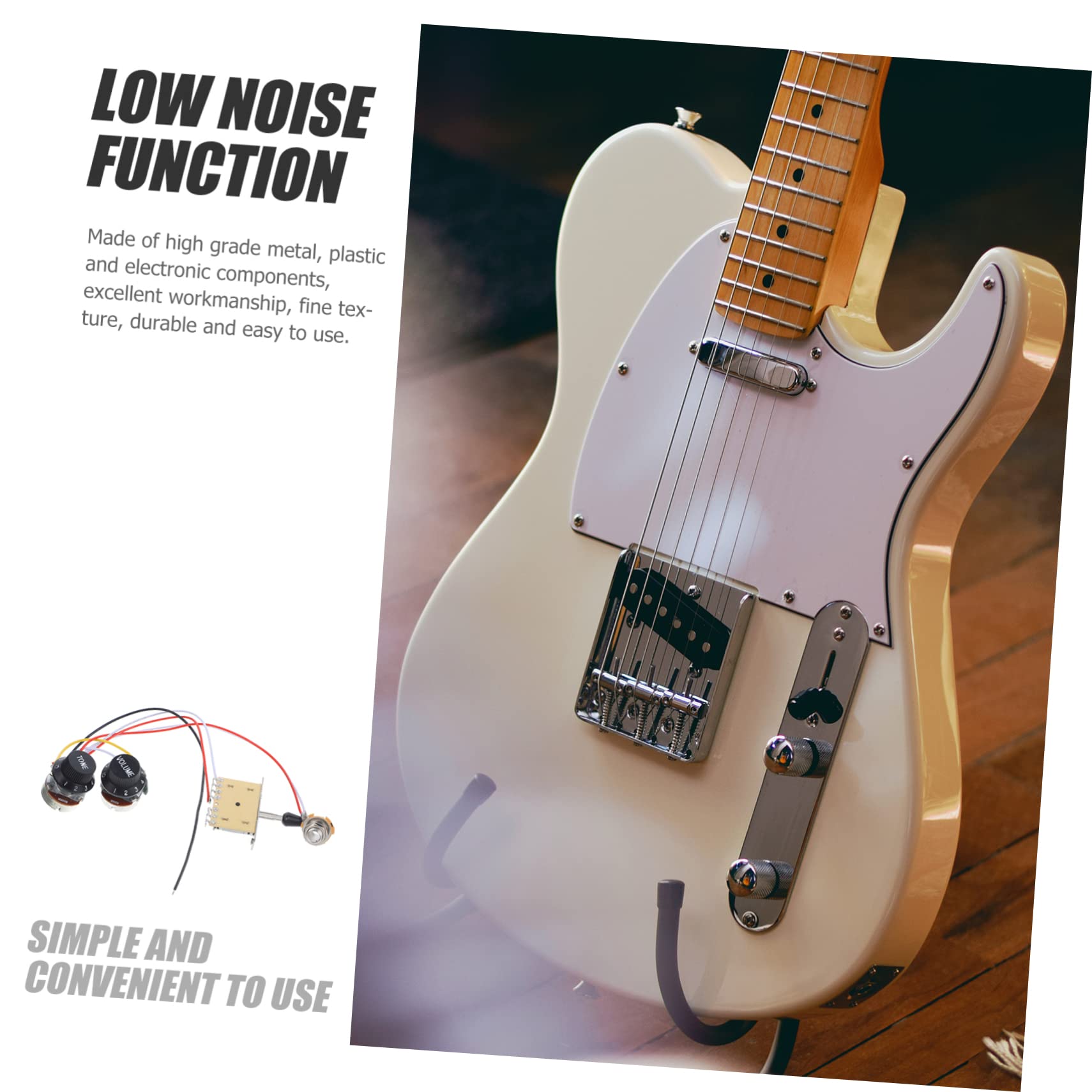 ifundom 4sätze Guitar Wiring Mit Und Potentiometern Einfacher Einbau Für Elektrische Gitarren Schalter Und Knöpfen Ersatzteil Für Musiker Und -enthusiasten