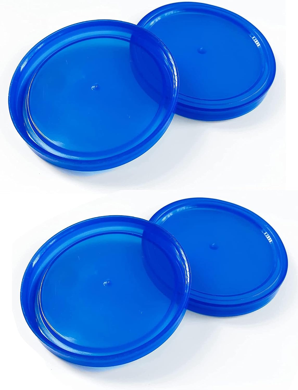 15 Pieces Oui Yogurt Jar Lids, Yogurt Container Lids, Clear Plastic Blue Oui Lids for Cookie Coffee Supplies Glass Jars Containers