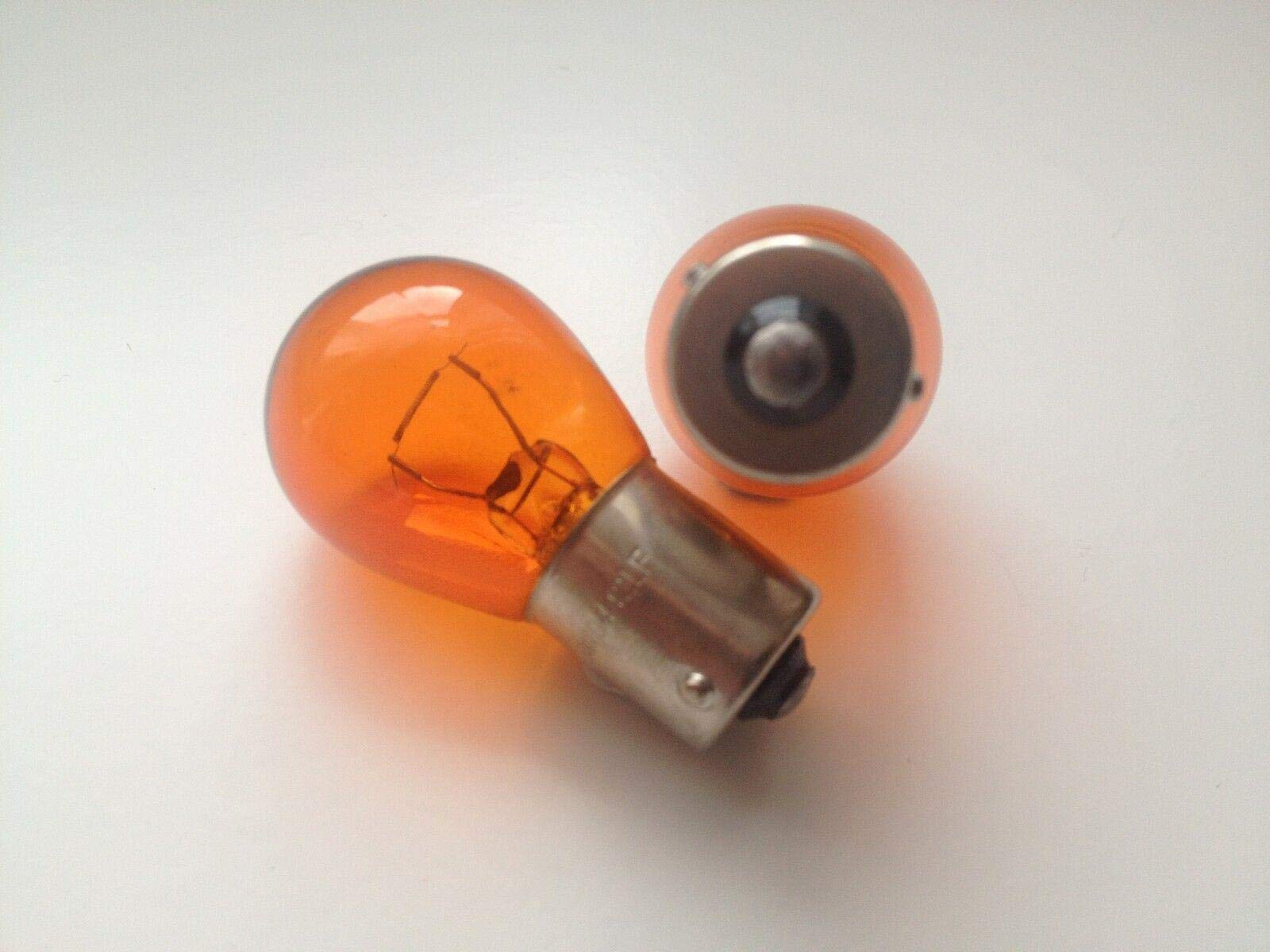 UKB4C 2 x 581 PY21W BAU15S Amber Front & Rear Indicator Car Light Bulb 12v 21w