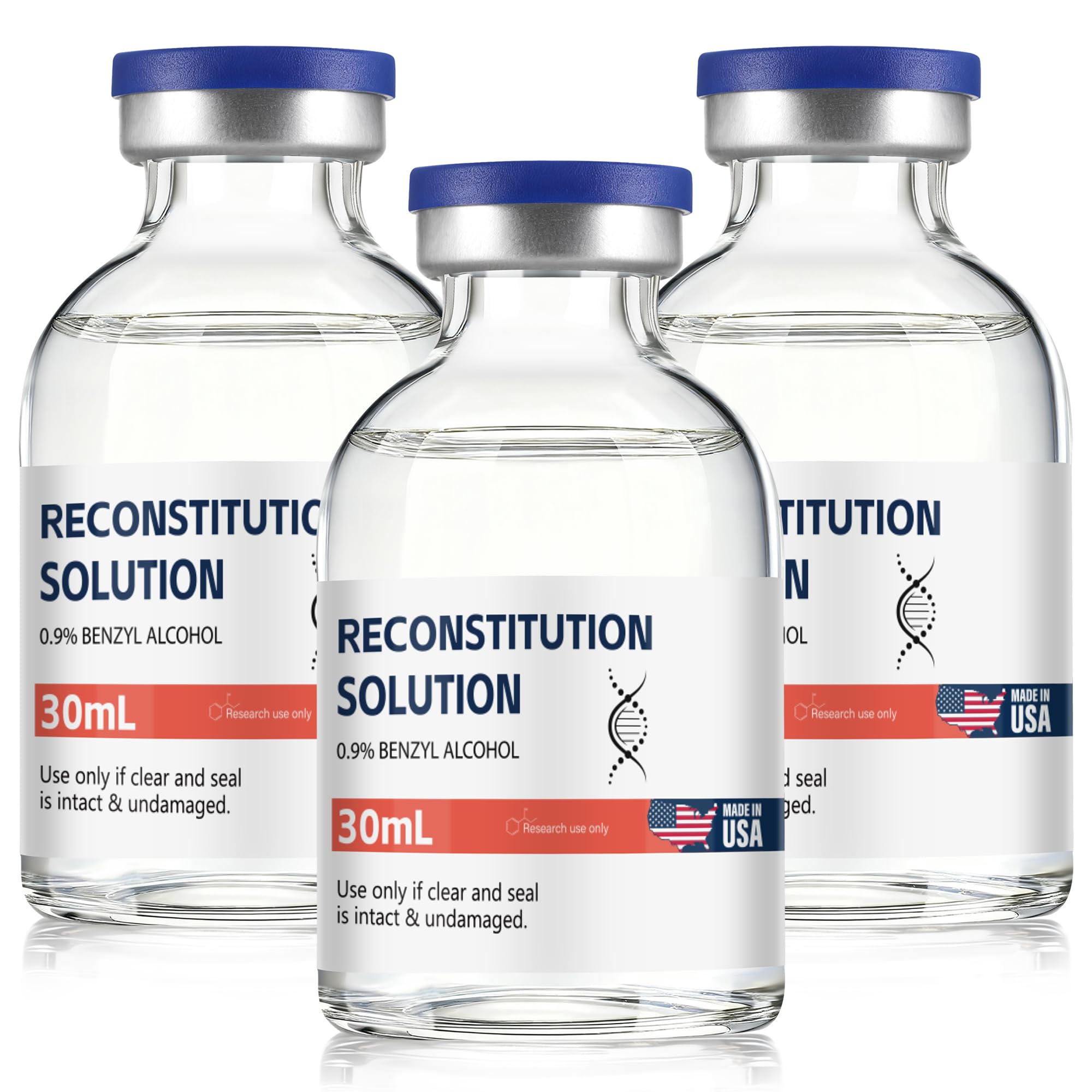 Jawell 3er-Pack - 30 ml, hochwertige Glasflasche, mit dreifacher Versiegelung