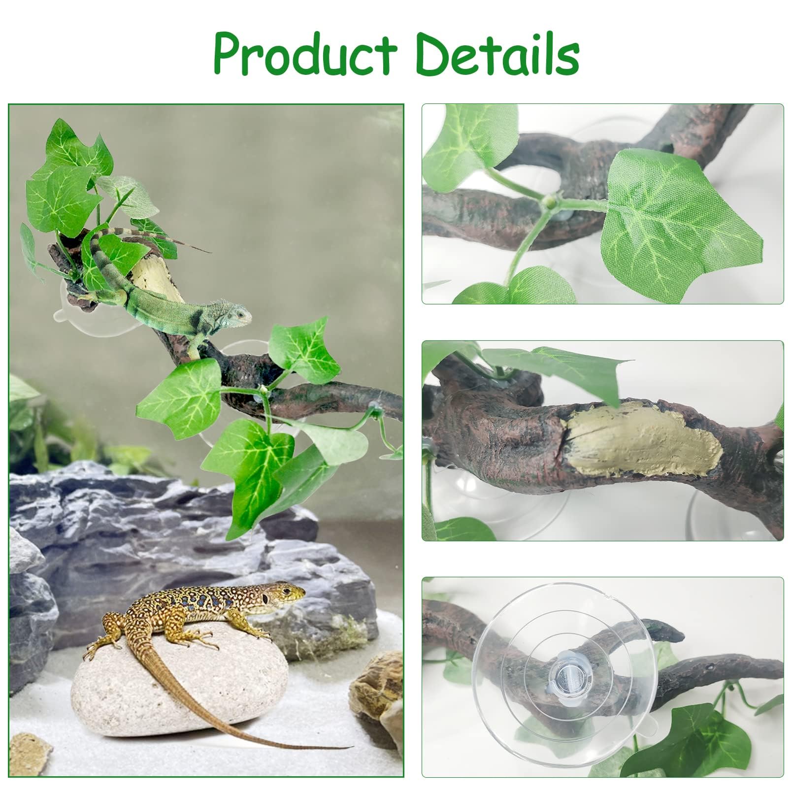 PINVNBY 2 PCS Reptile Corner Branch - Image 4