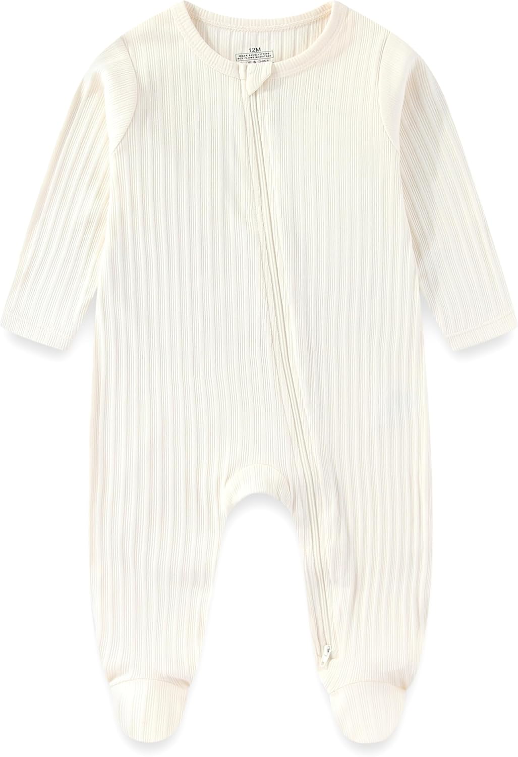 Unisex Newborn Baby Long Sleeve Romper 3-Pack with Matching Hats Solid Color Outfits